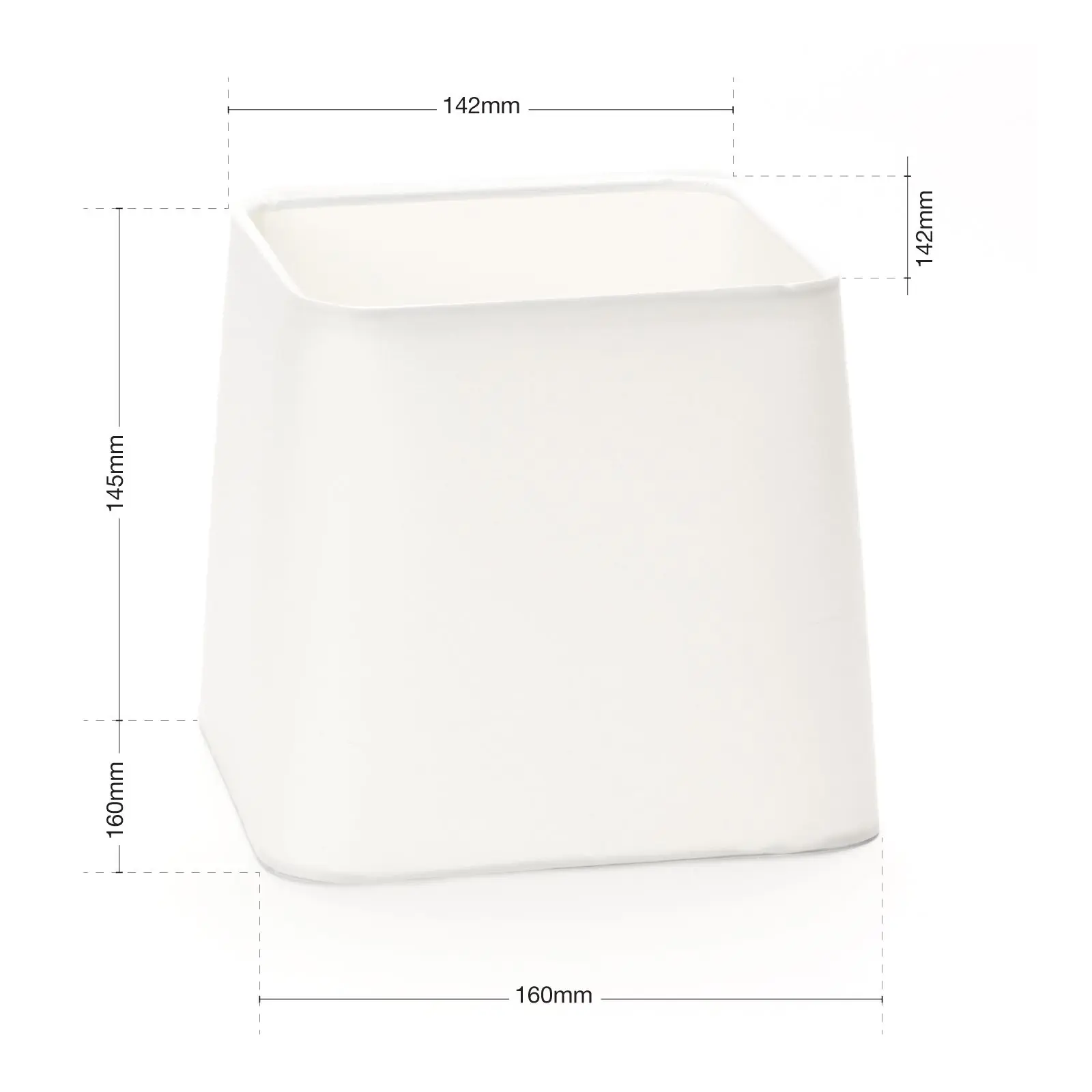 Abažur 2-1469, 142x160 mm, beli - 2