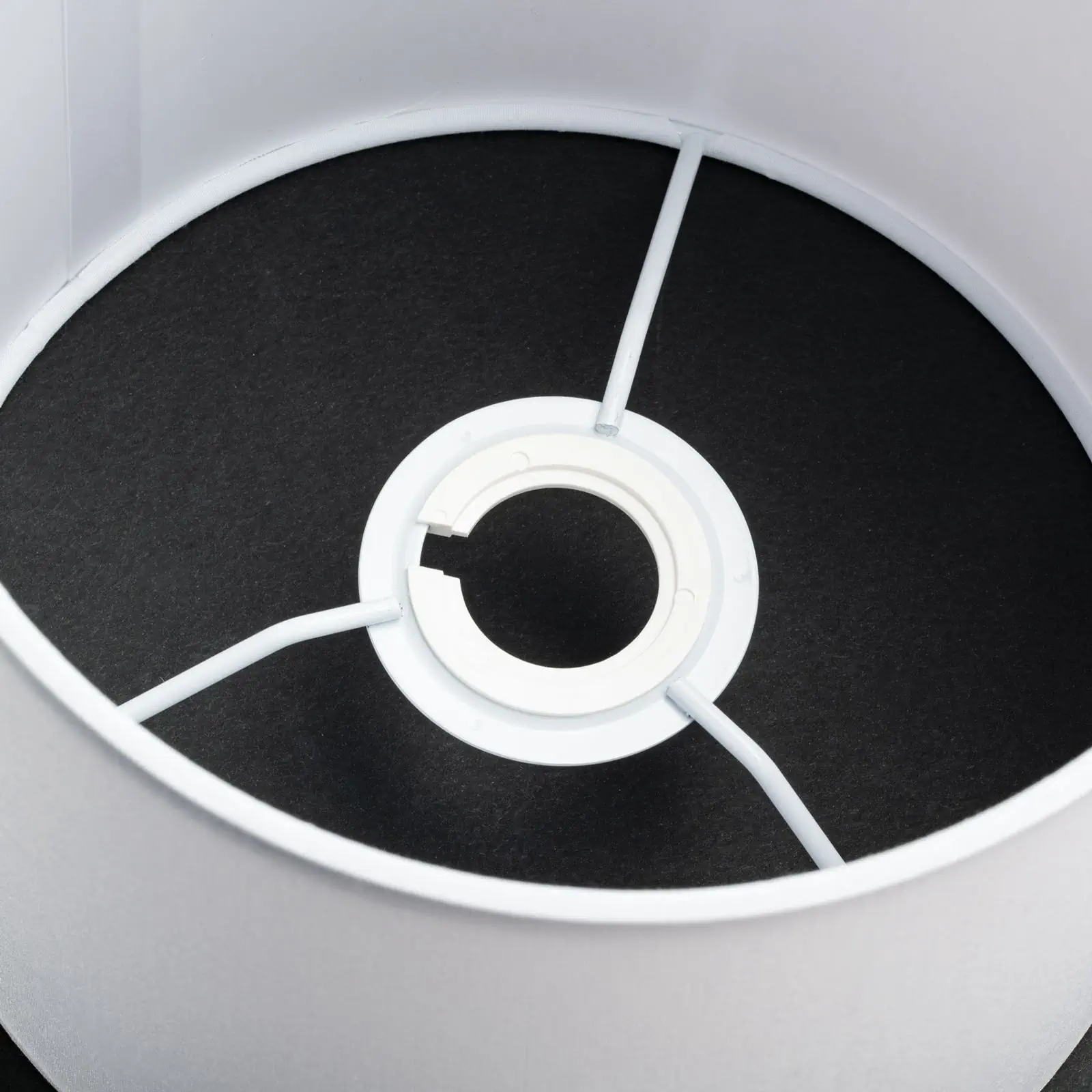 Tekstilni abažur 4-100, Ø 200 mm, beli - 2