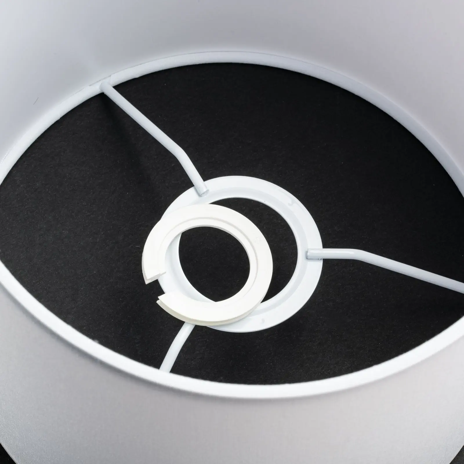 Tekstilni abažur 4-100, Ø 200 mm, beli - 3