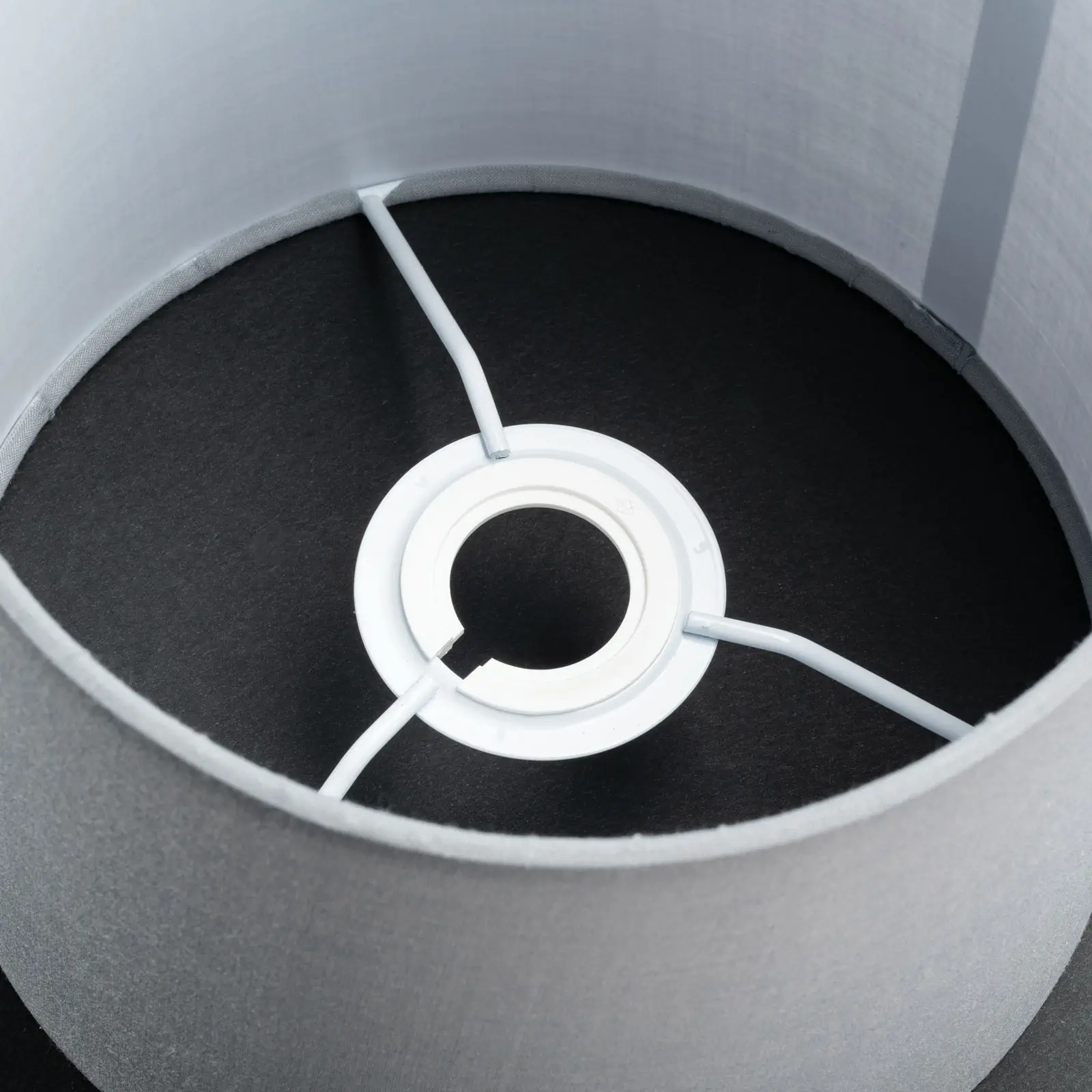 Tekstilni abažur 4-100, Ø 200 mm, sivi - 2