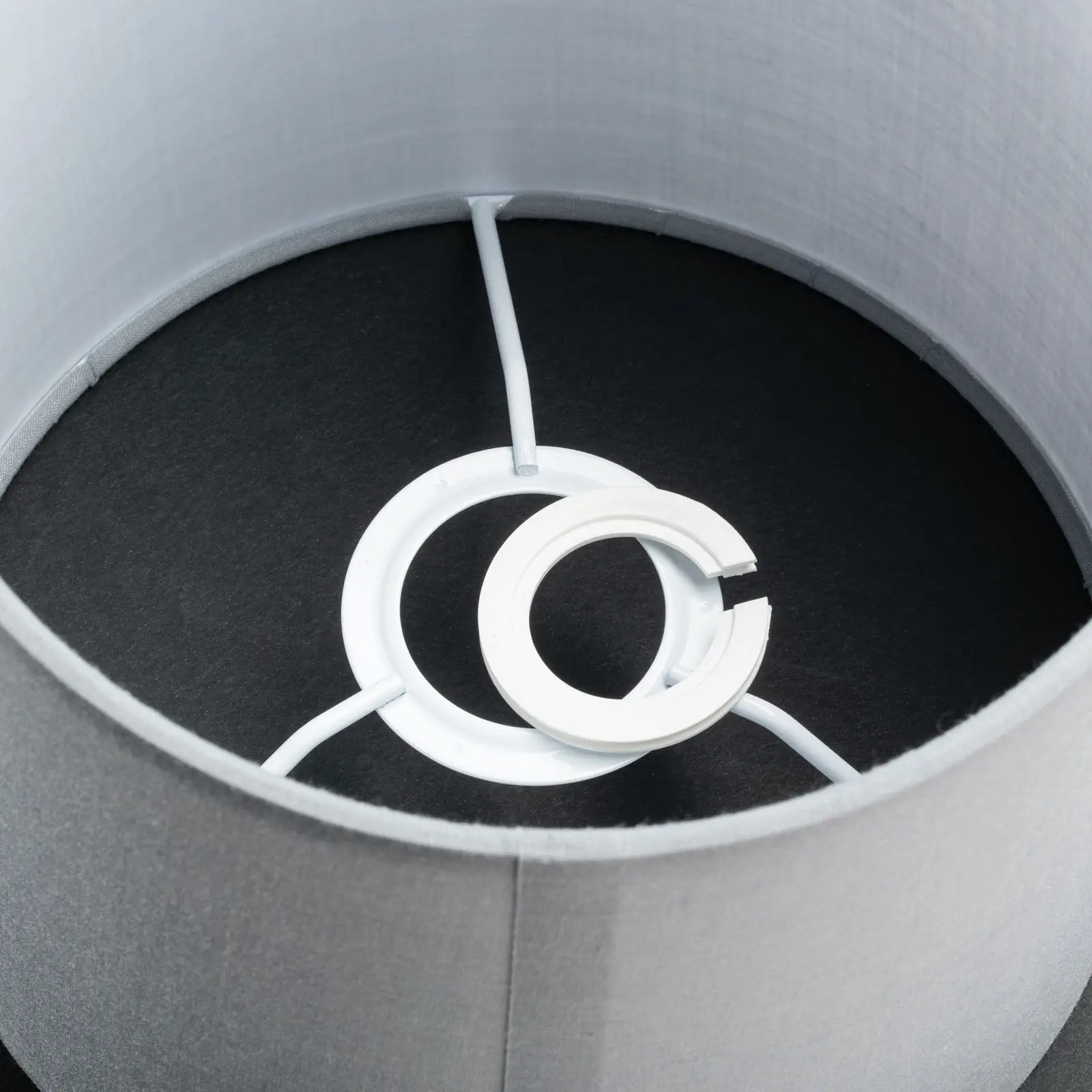 Tekstilni abažur 4-100, Ø 200 mm, sivi - 3