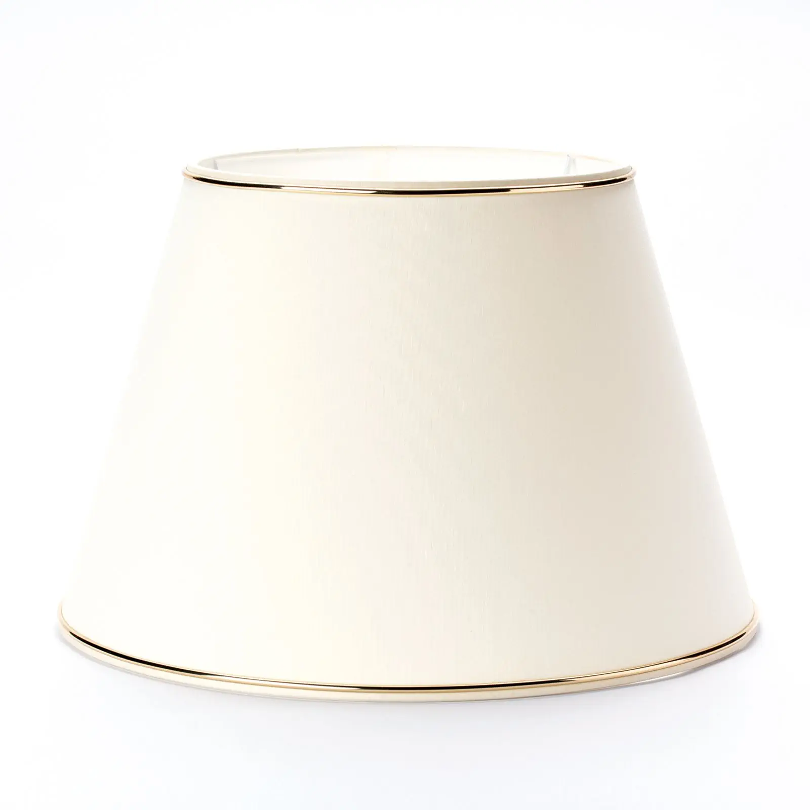 Tekstilni abažur 4-1208, Ø 320 mm, krem sa zlatnim rubom