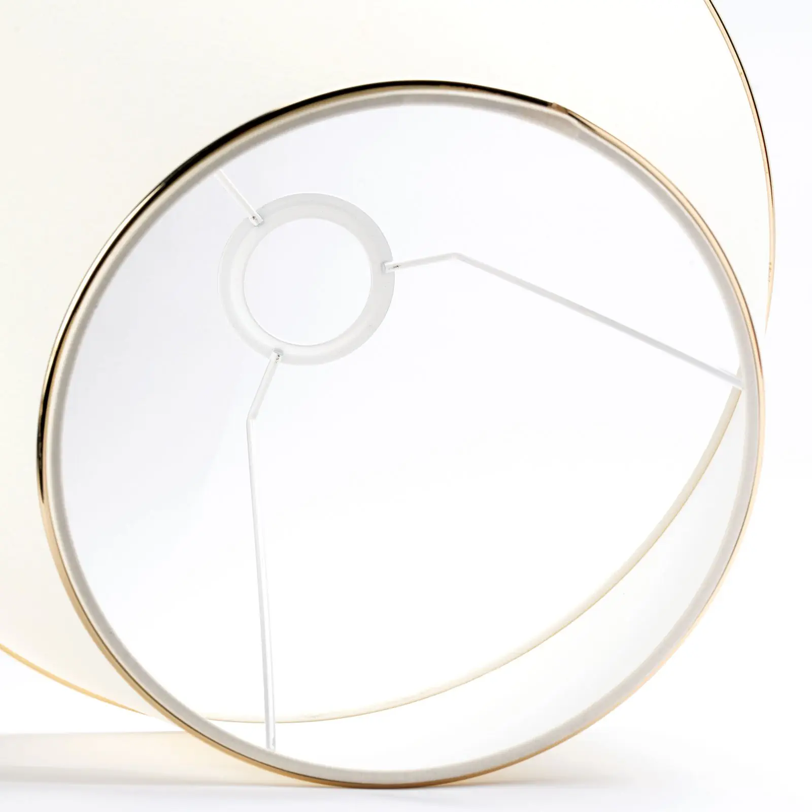 Tekstilni abažur 4-1208, Ø 320 mm, krem sa zlatnim rubom - 3