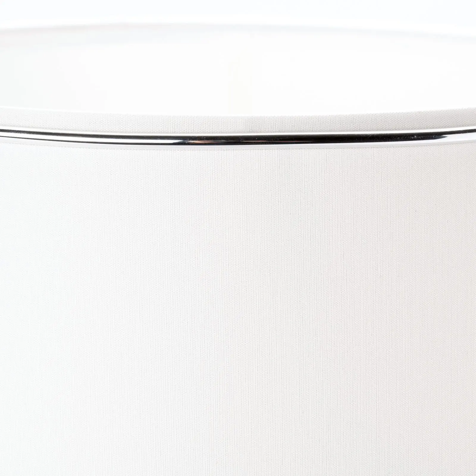 Tekstilni abažur 4-1208, 200x320 mm, beli sa hrom rubom - 2