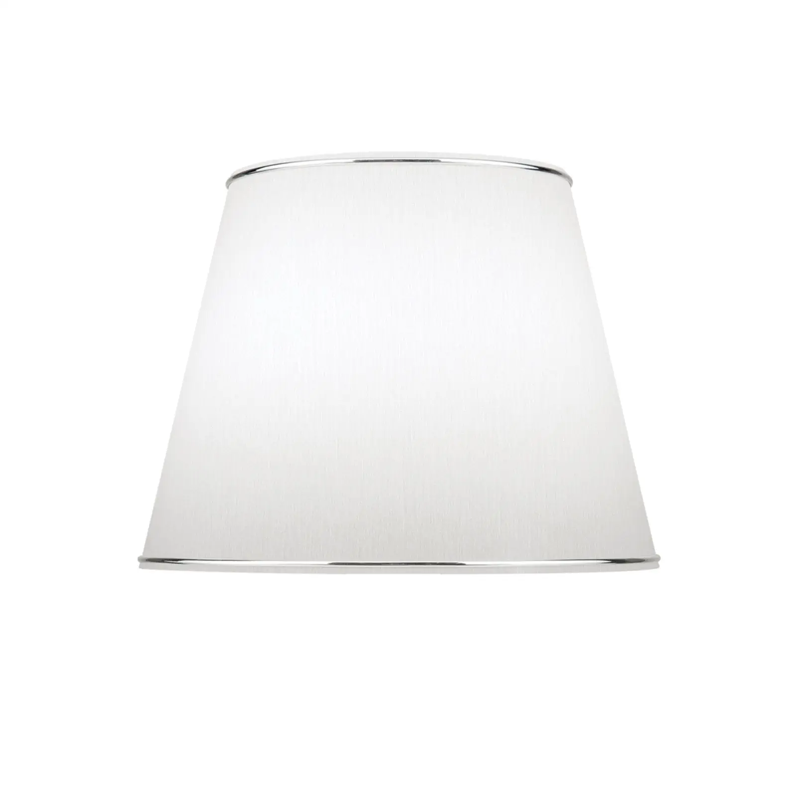 Tekstilni abažur OVUM 4-1229, Ø 290 mm, beli sa hromiranim dekorativnim rubom