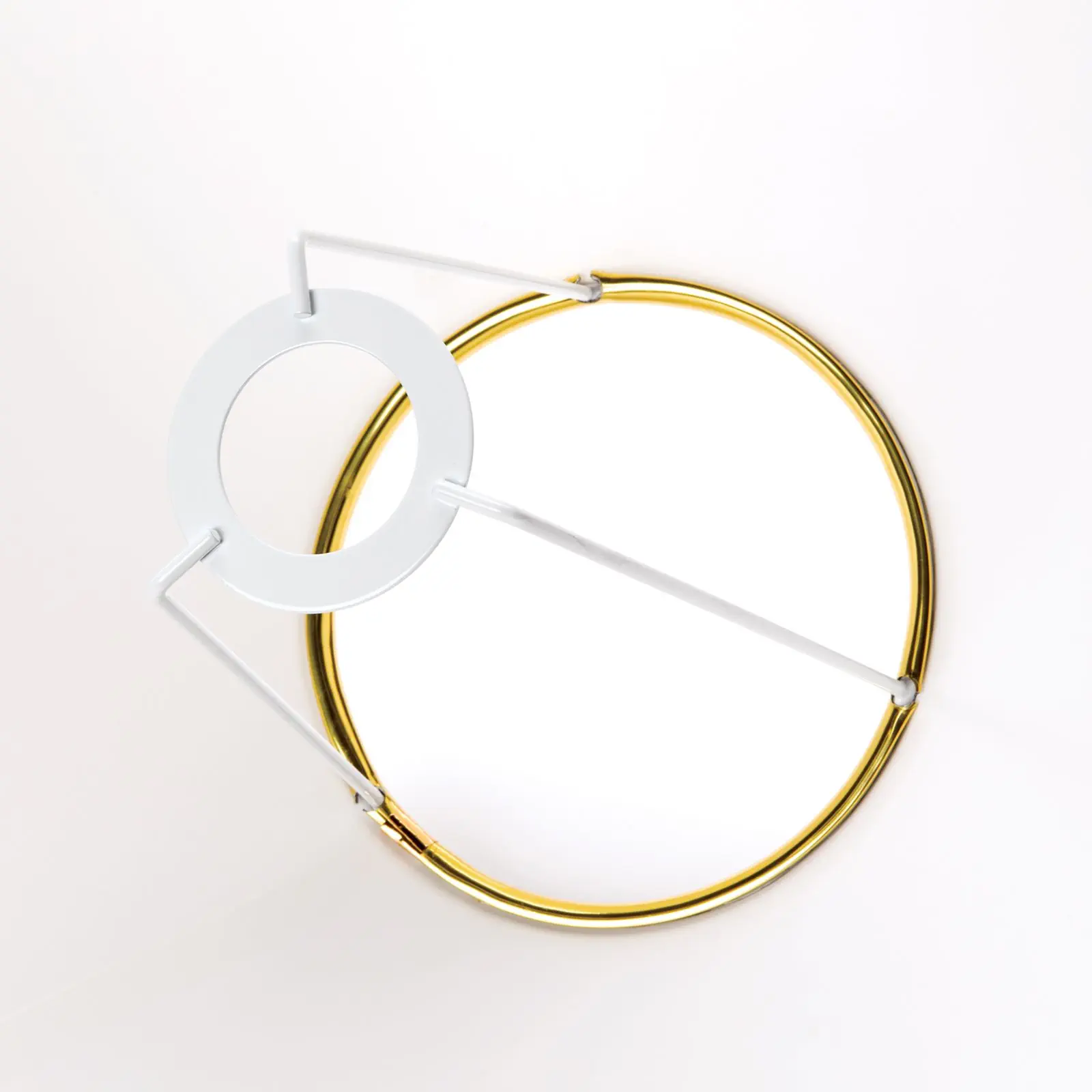 Tekstilni abažur 4376, Ø 470 mm, beli sa zlatnim rubom - 2