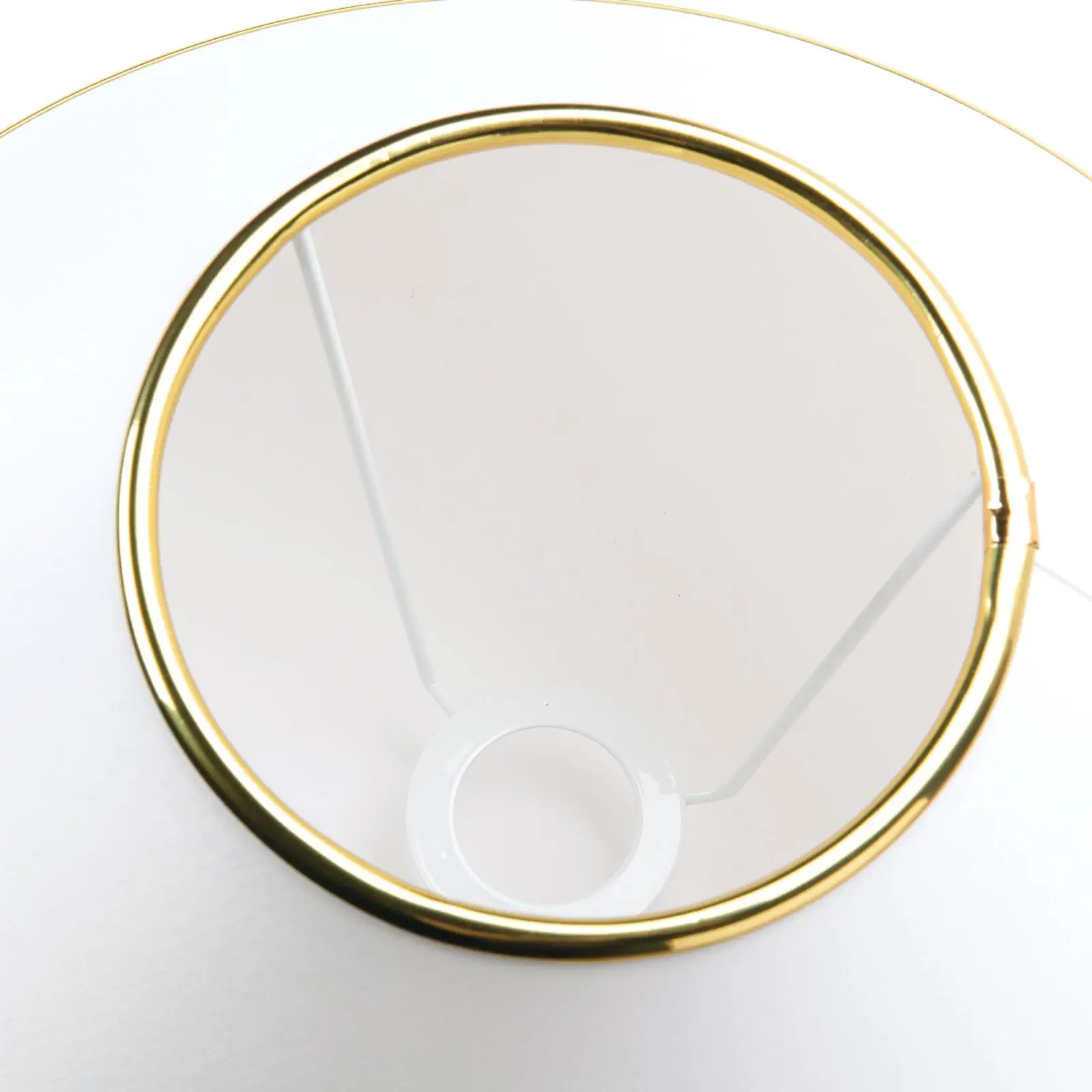 Tekstilni abažur 4376, Ø 470 mm, beli sa zlatnim rubom - 3