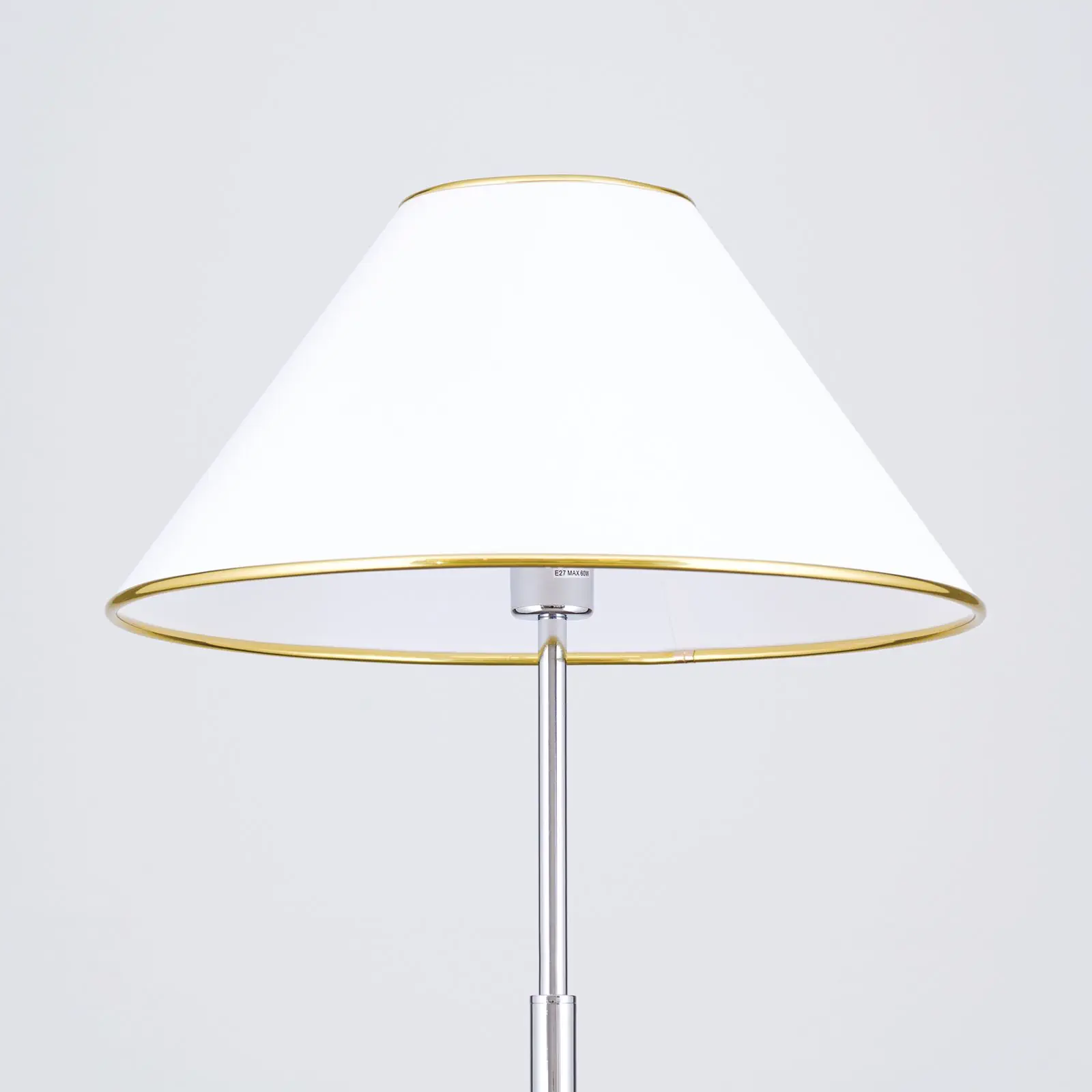 Tekstilni abažur 4376, Ø 470 mm, beli sa zlatnim rubom - 5