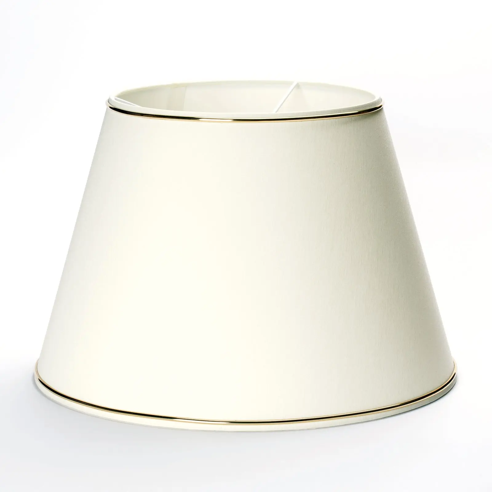 Tekstilni abažur 12-4426, Ø 320 mm, krem sa zlatnim rubom