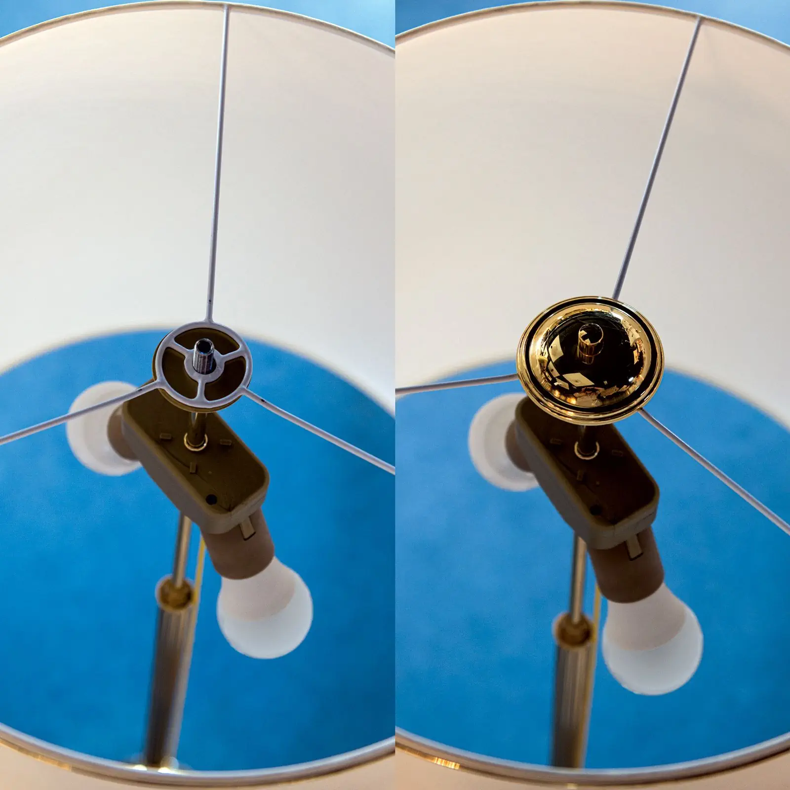 Tekstilni abažur 12-4430, Ø 500 mm, krem sa zlatnim rubom - 4