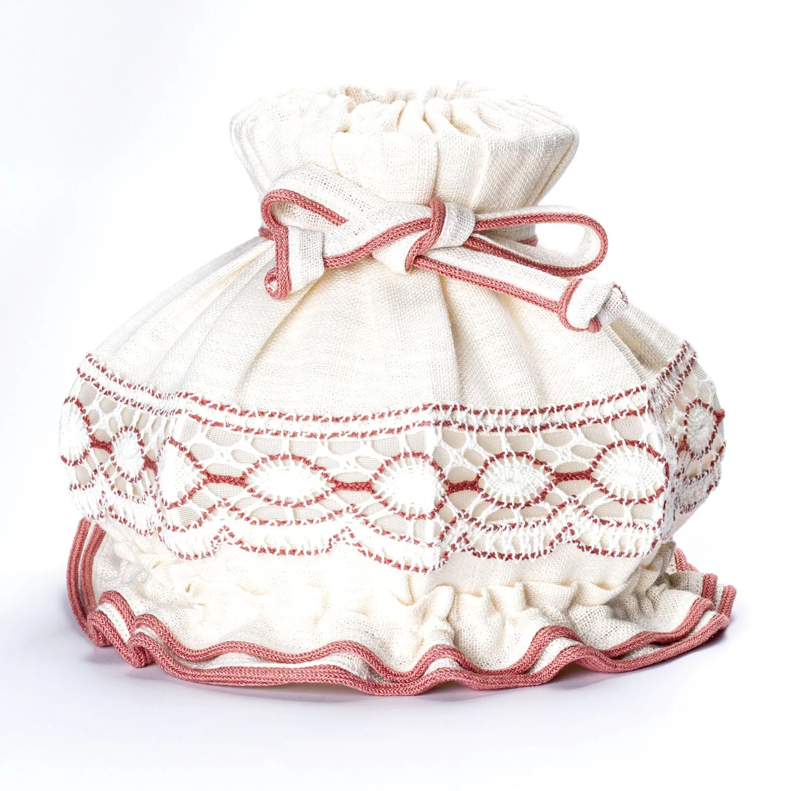 Tekstilni abažur K/18 cm, Ø 130 mm, roze