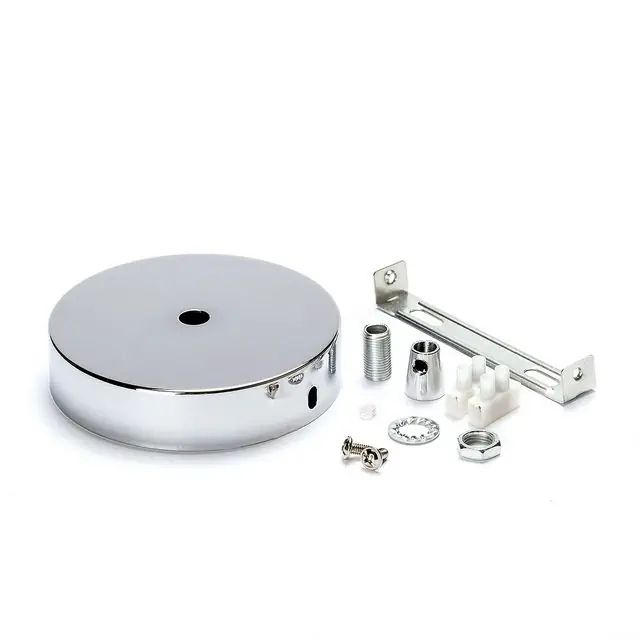 Rozeta sa steznom čaurom, Ø 100 mm, hrom - 2