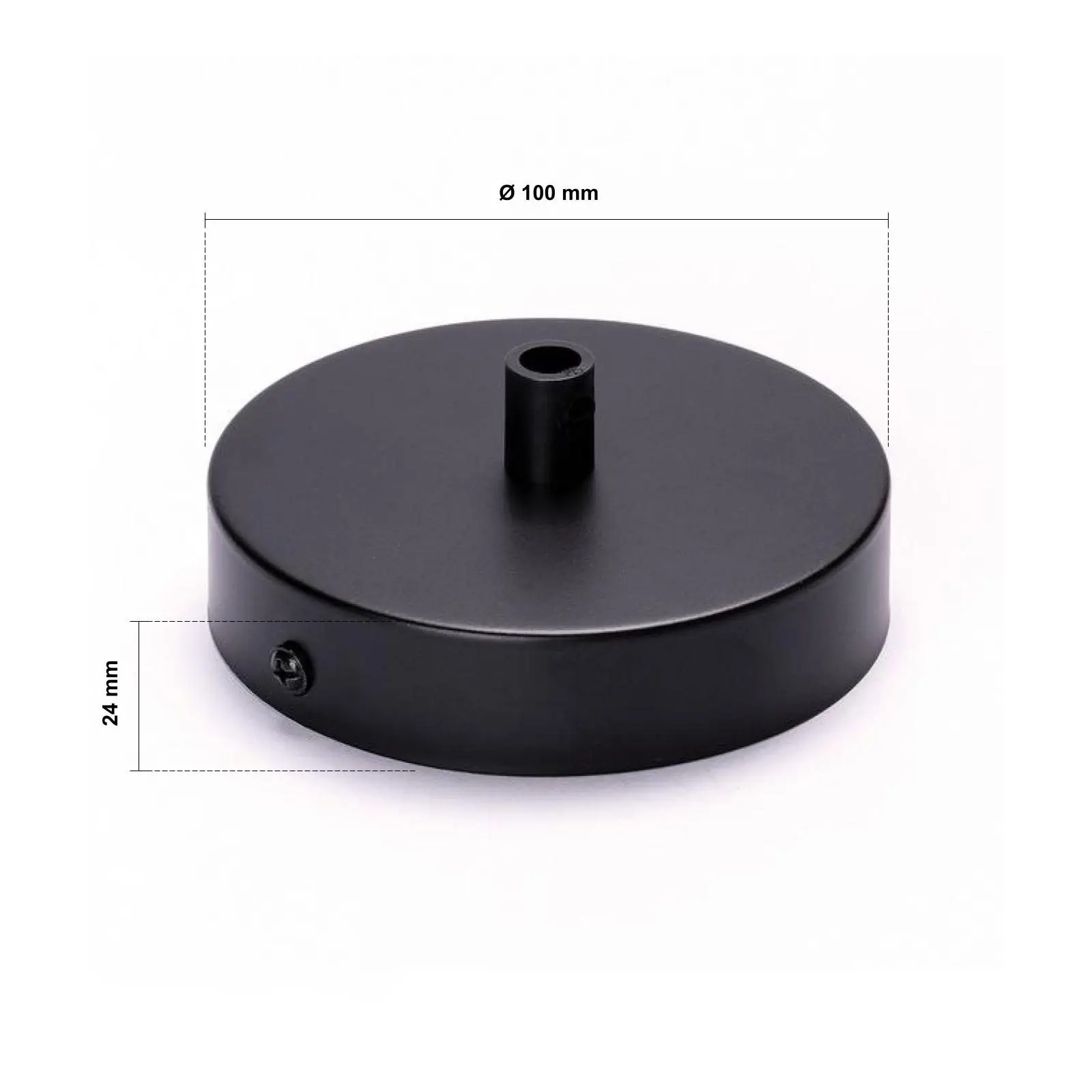 Rozeta sa steznom čaurom, Ø 100 mm, crna - 4