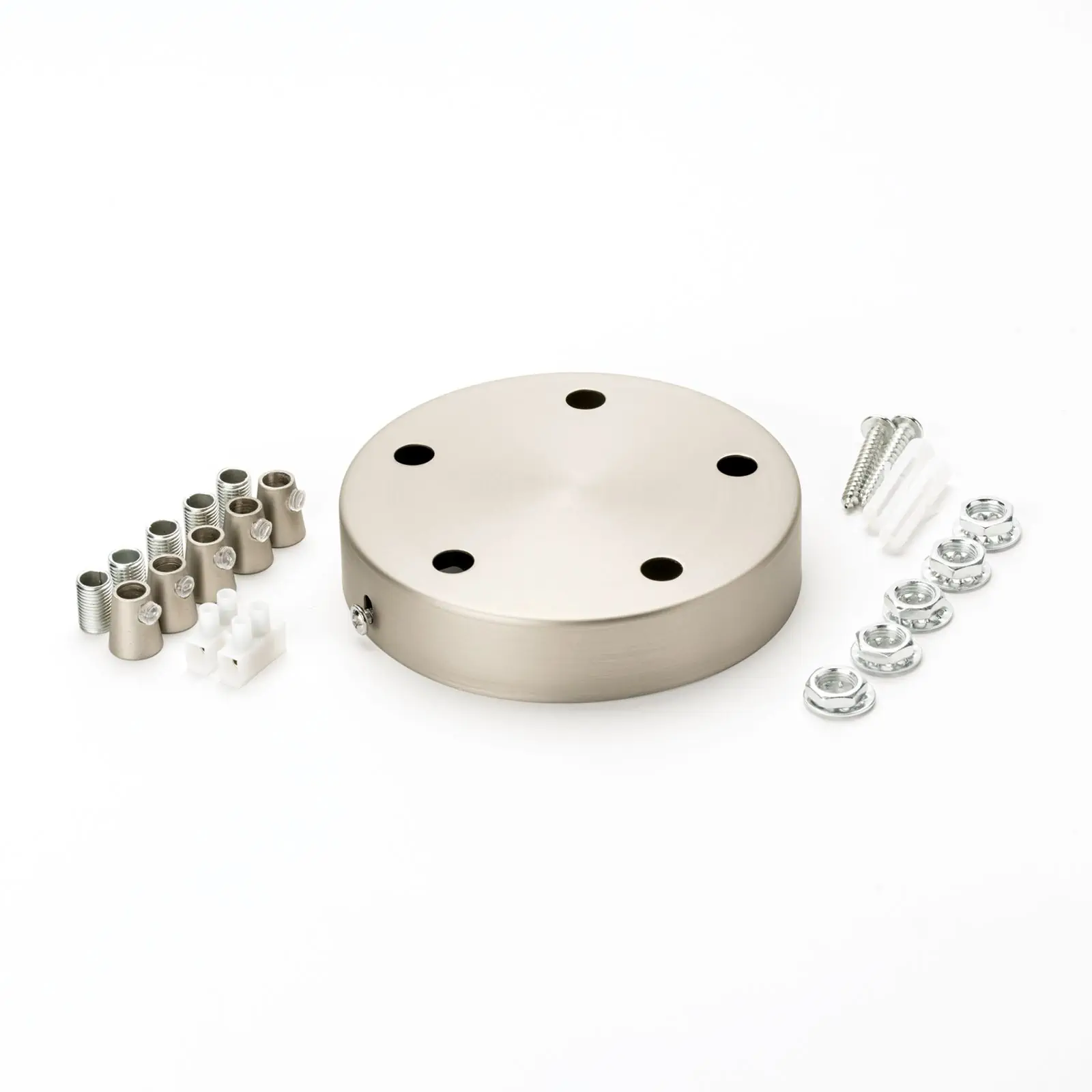 Rozeta za lampu sa steznom niplu, 120x25 mm, saten - 3