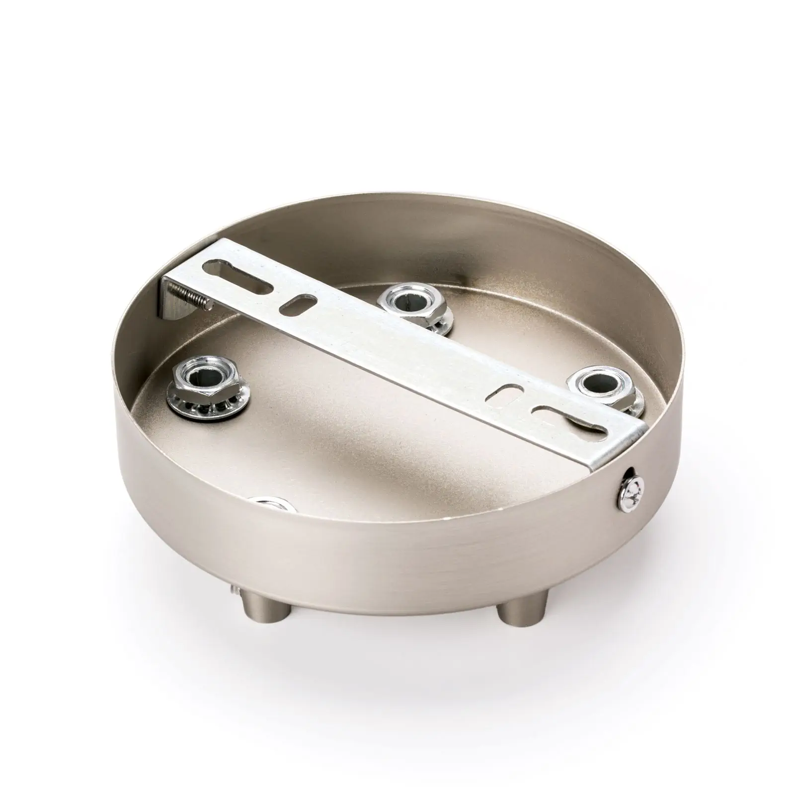 Rozeta za lampu sa steznom niplu, 120x25 mm, saten - 4