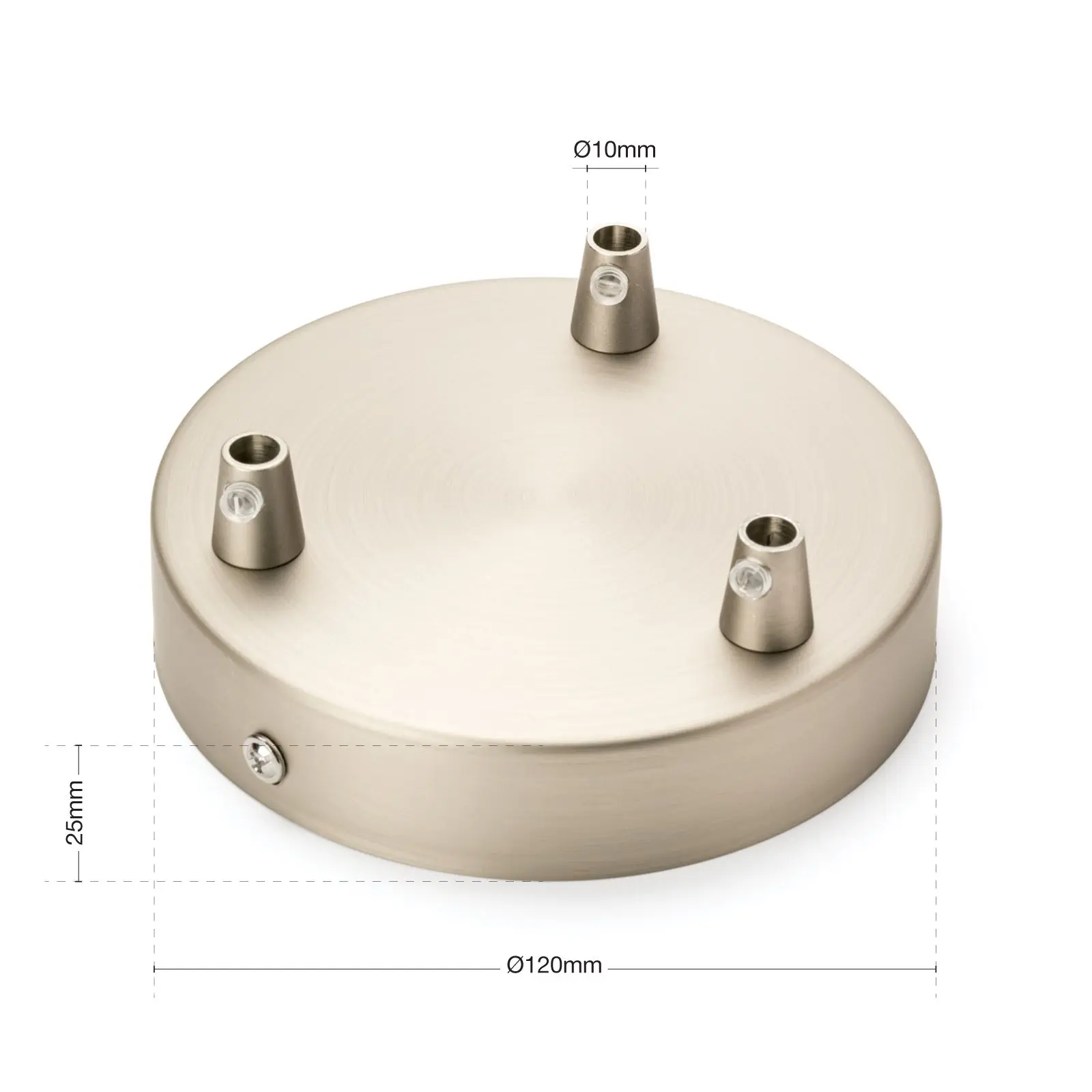 Rozeta za lampu sa steznom niplu, 120x25 mm, saten - 2