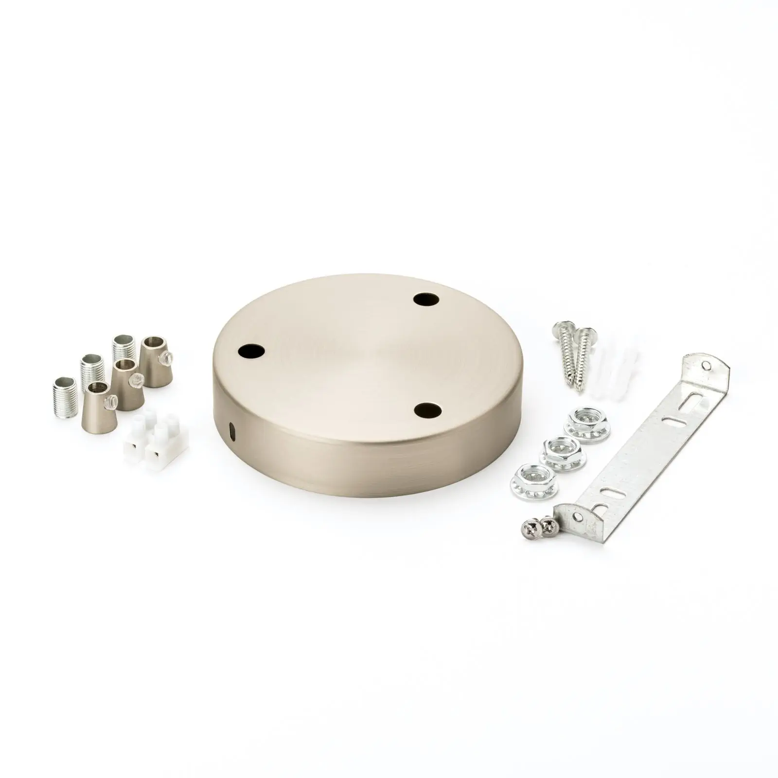 Rozeta za lampu sa steznom niplu, 120x25 mm, saten - 3