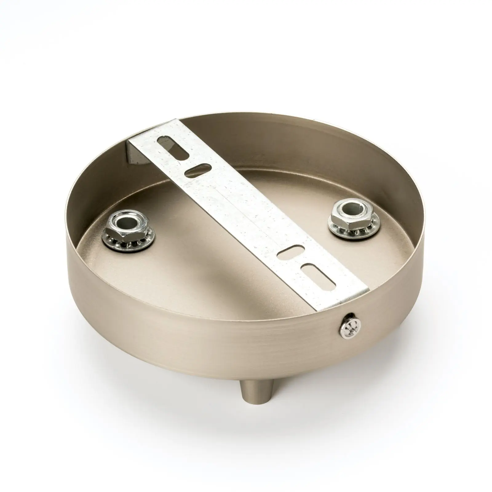 Rozeta za lampu sa steznom niplu, 120x25 mm, saten - 4