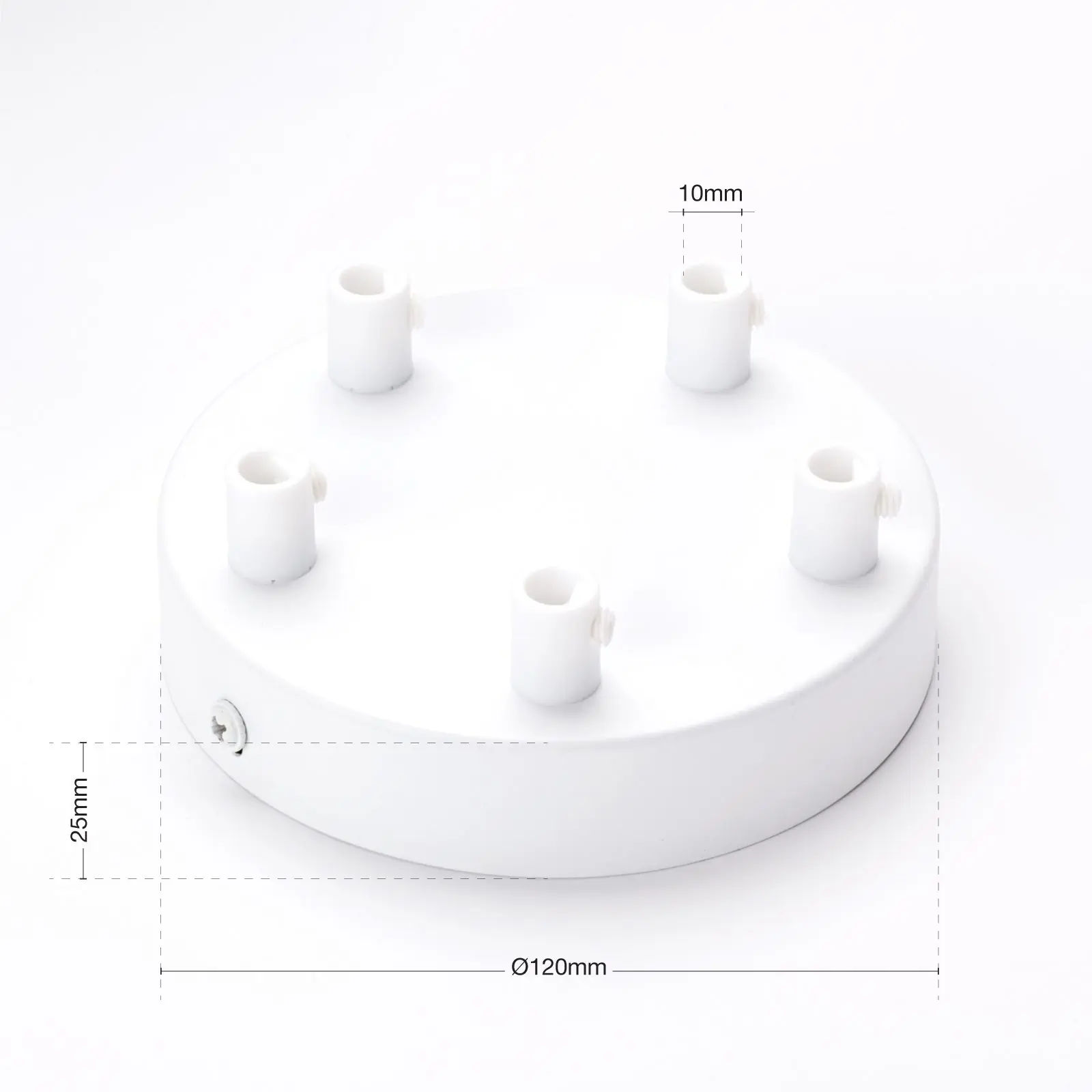 Rozeta za lampu sa steznom niplu, 120x25 mm, bela - 2