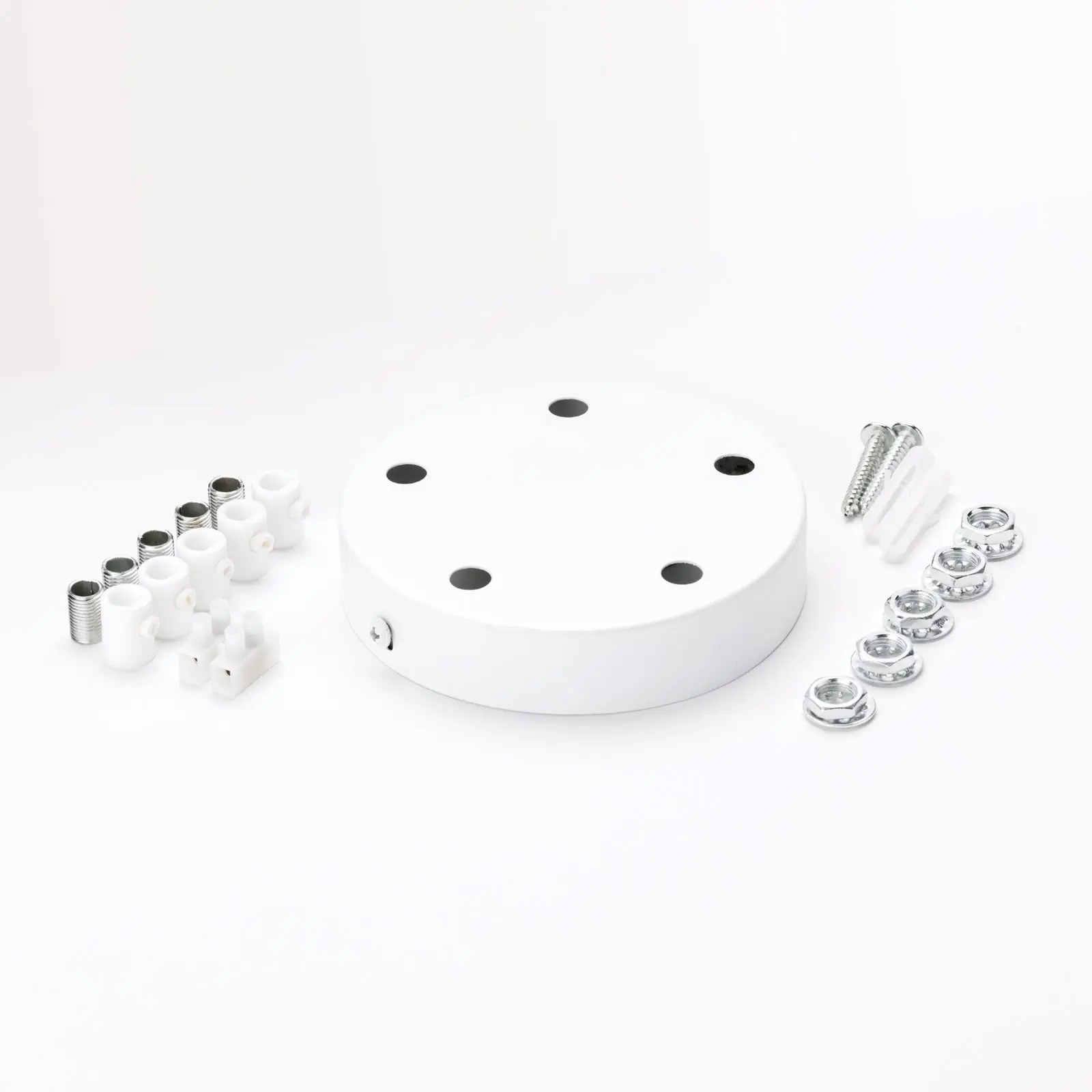 Rozeta za lampu sa steznom niplu, 120x25 mm, bela - 3