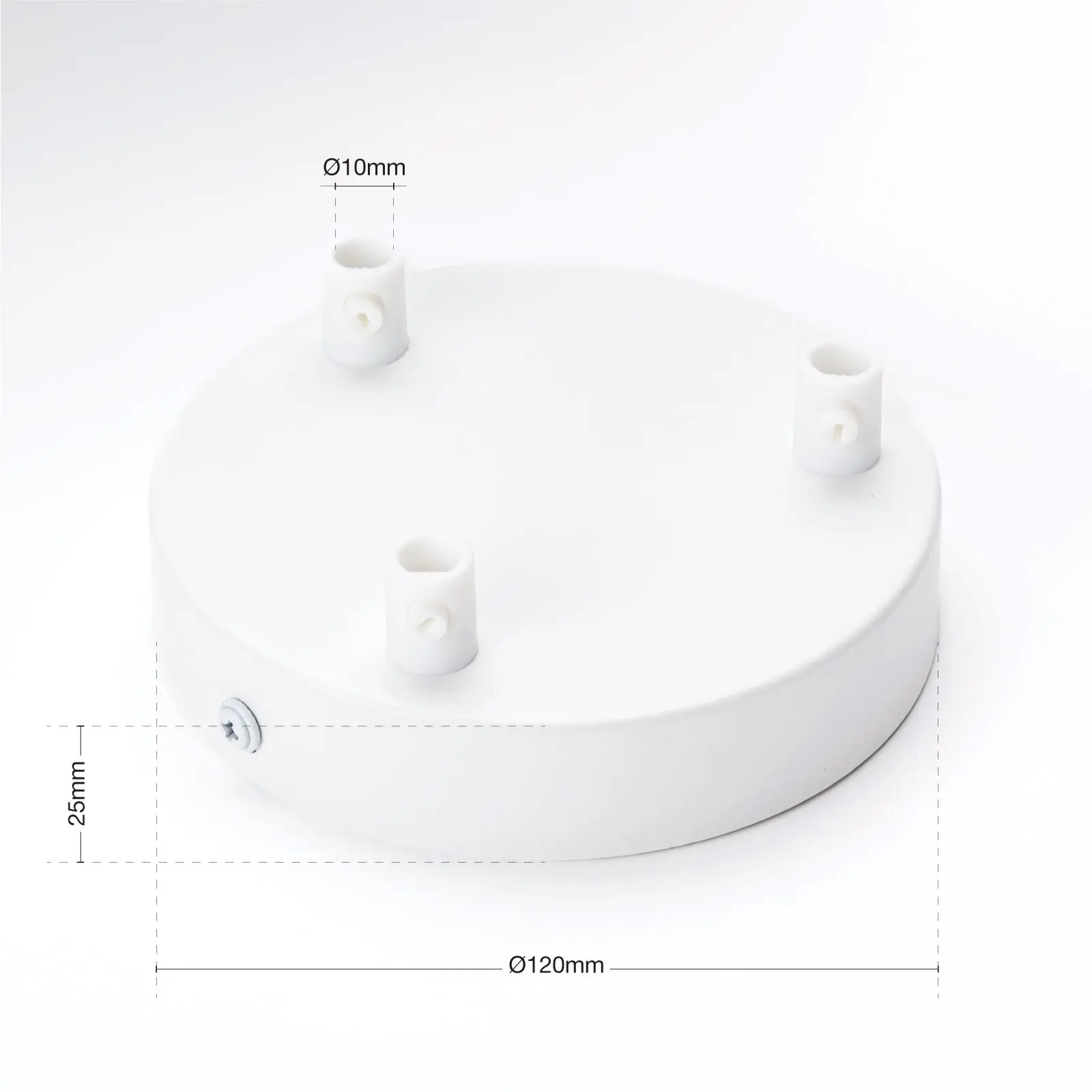 Rozeta za lampu sa steznom niplu, 120x25 mm, bela - 2