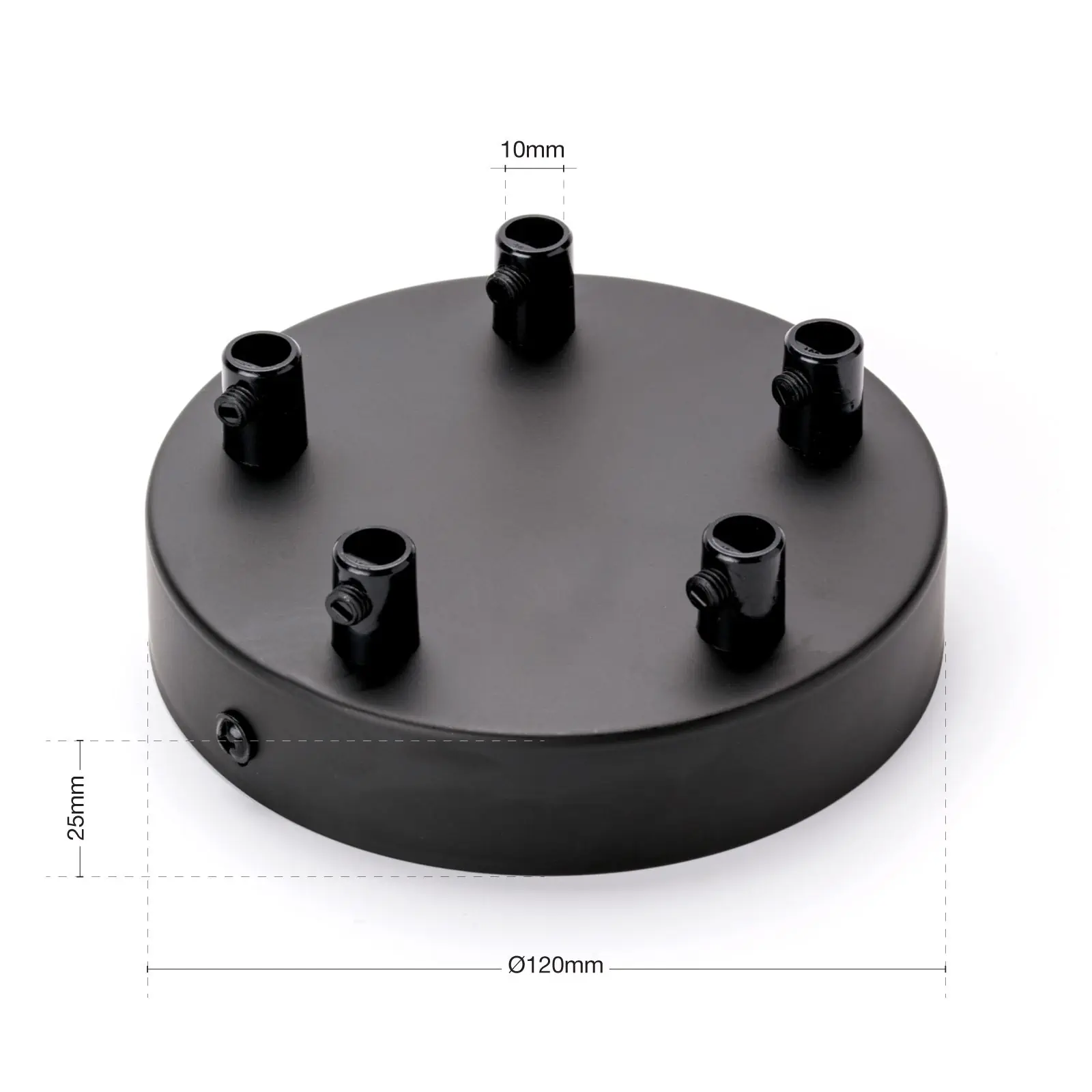 Rozeta za lampu sa steznom niplu, 120x25 mm, crna - 2