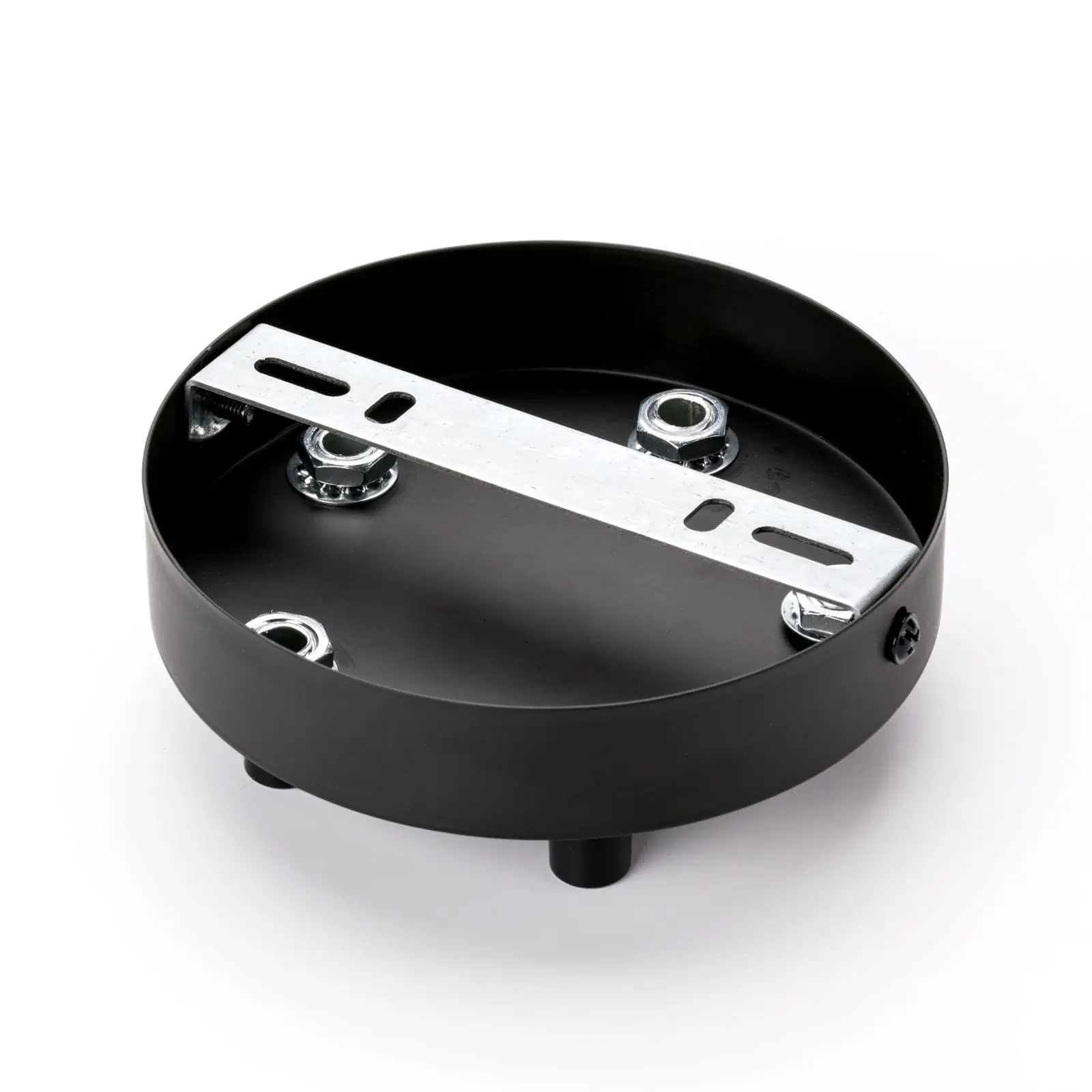 Rozeta za lampu sa steznom niplu, 120x25 mm, crna - 4