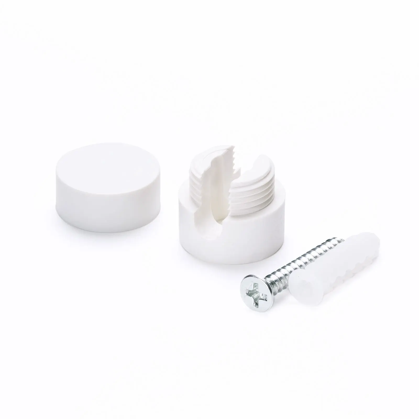 Zidni i plafonski nosači 882, 5 komada, Ø 20 mm, beli - 2