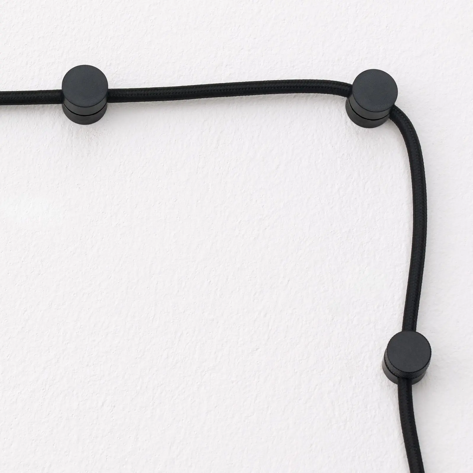 Zidni i plafonski nosači 882, 5 komada, Ø 20 mm, crni - 3