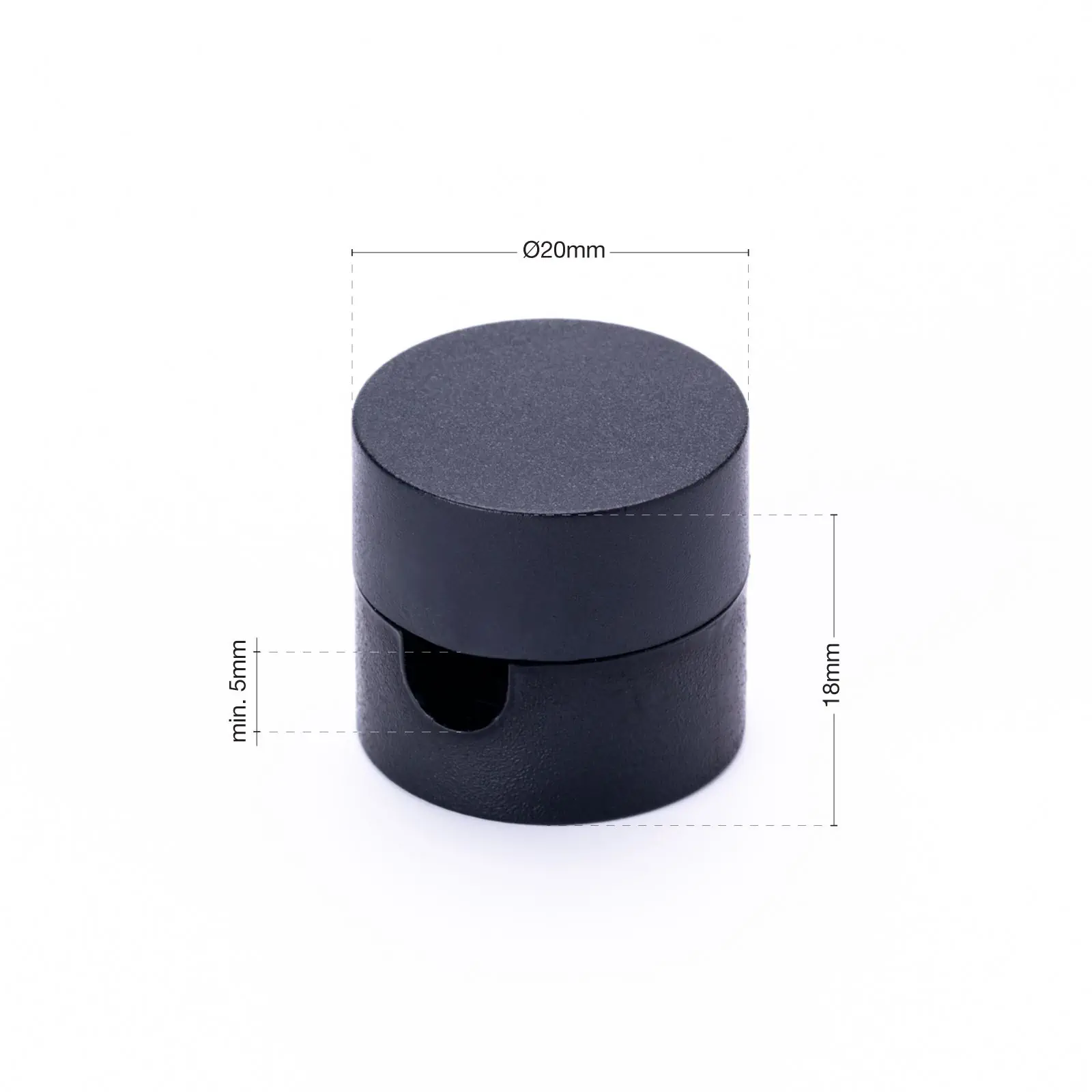 Zidni i plafonski nosači 882, 5 komada, Ø 20 mm, crni - 4