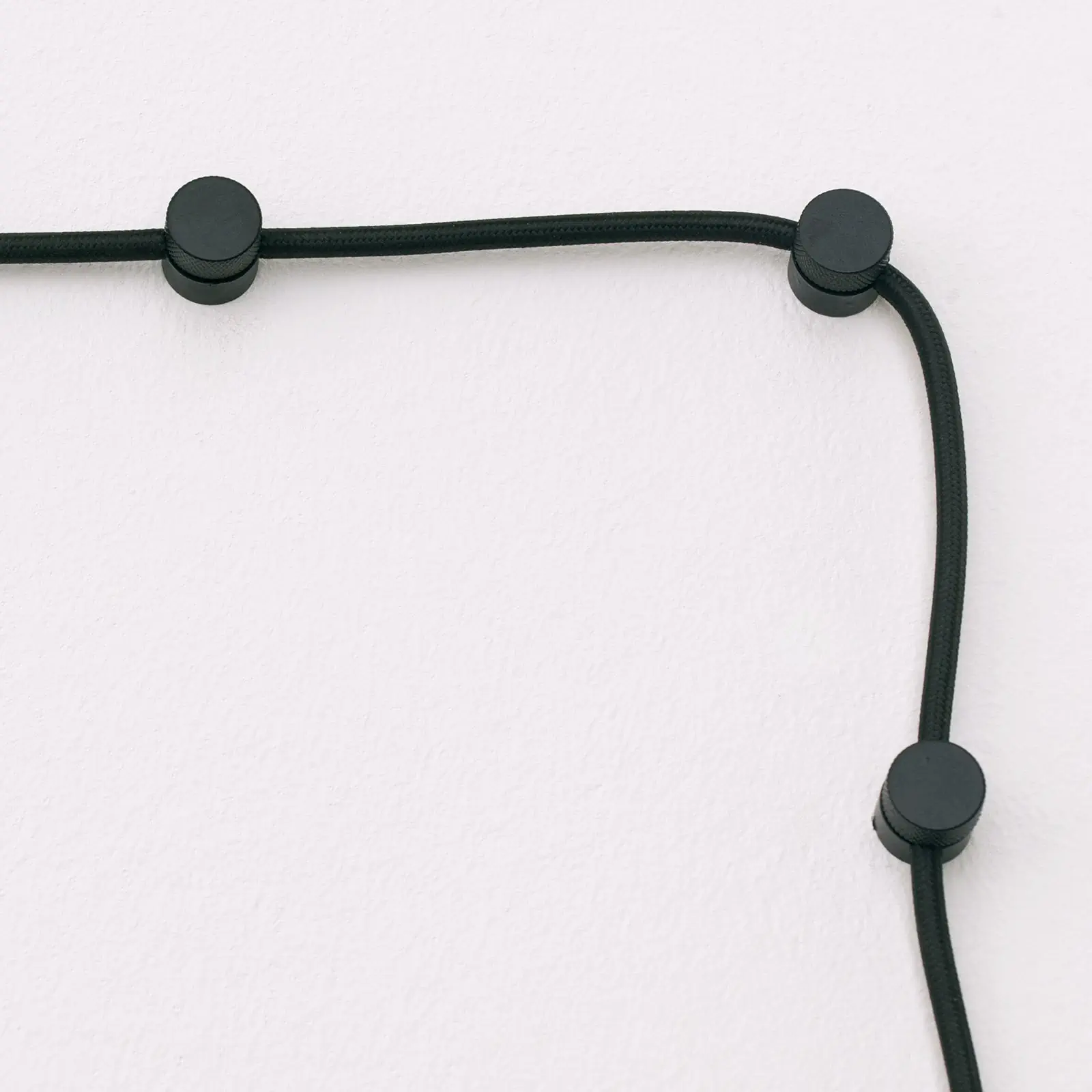 Zidni i plafonski nosač 885, 3 komada, Ø 19 mm, crni - 3