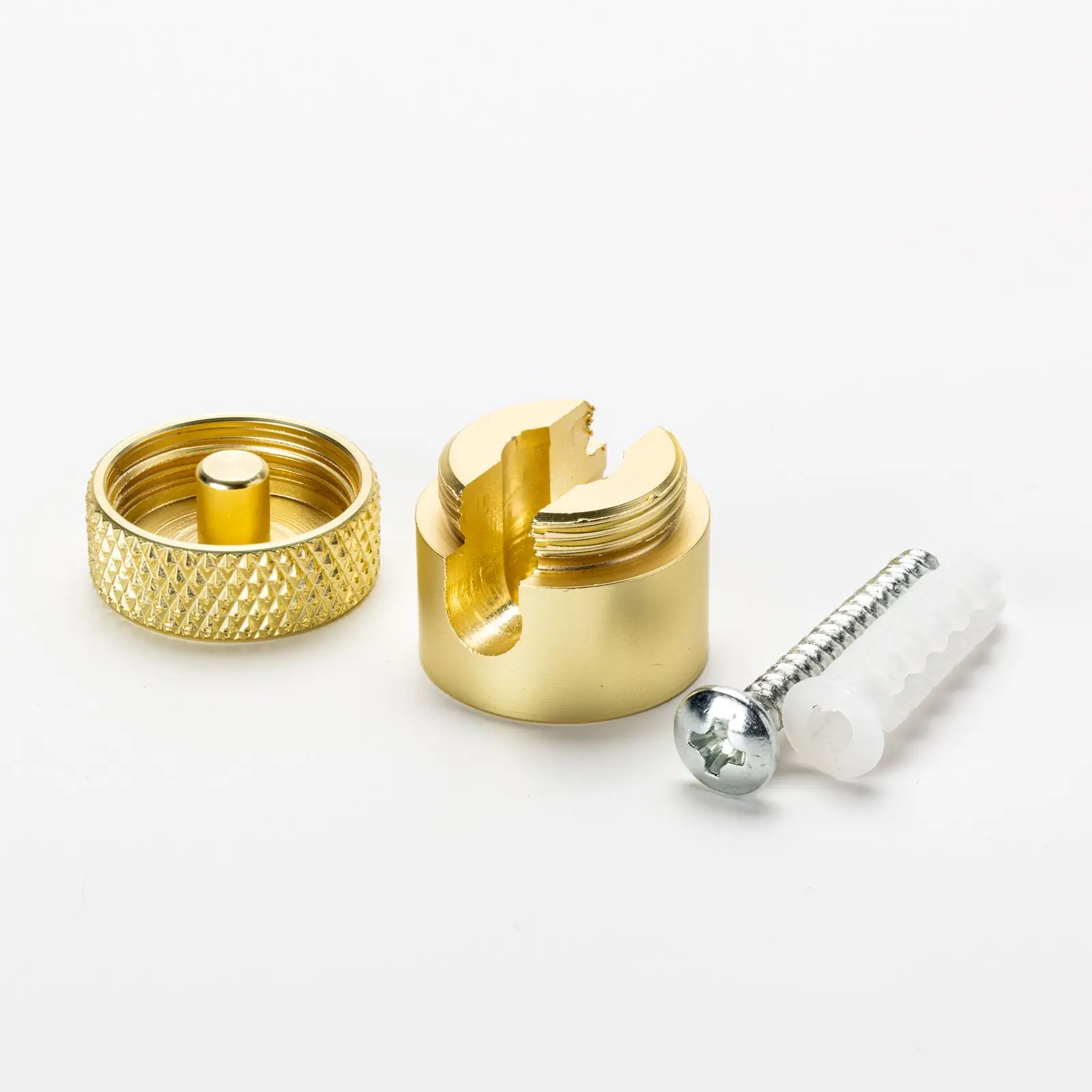 Zidni i plafonski nosač 885, 3 komada, Ø 19 mm, mesingani - 2