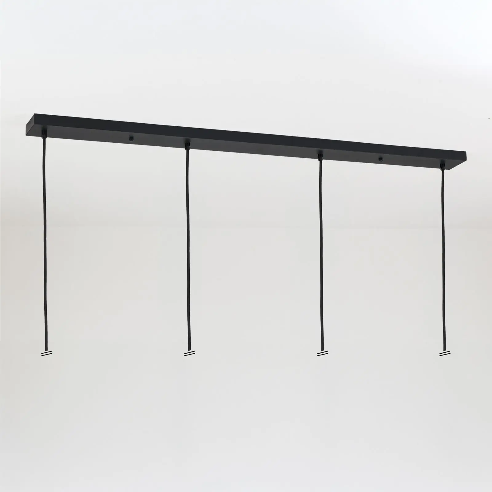 Rozeta za lampu, 1000x80 mm, 4 izlaza, crna - 2