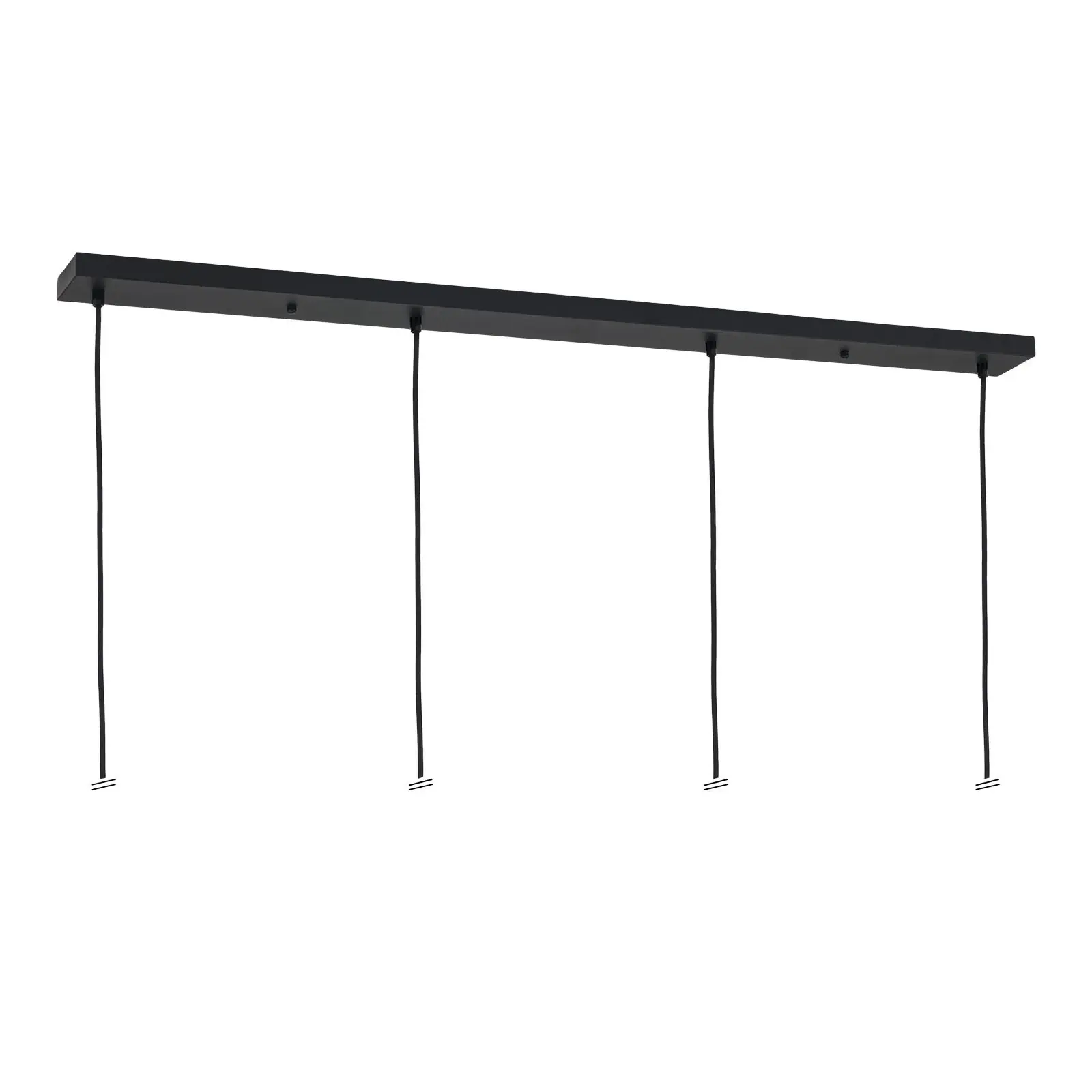 Rozeta za lampu, 1000x80 mm, 4 izlaza, crna - 5