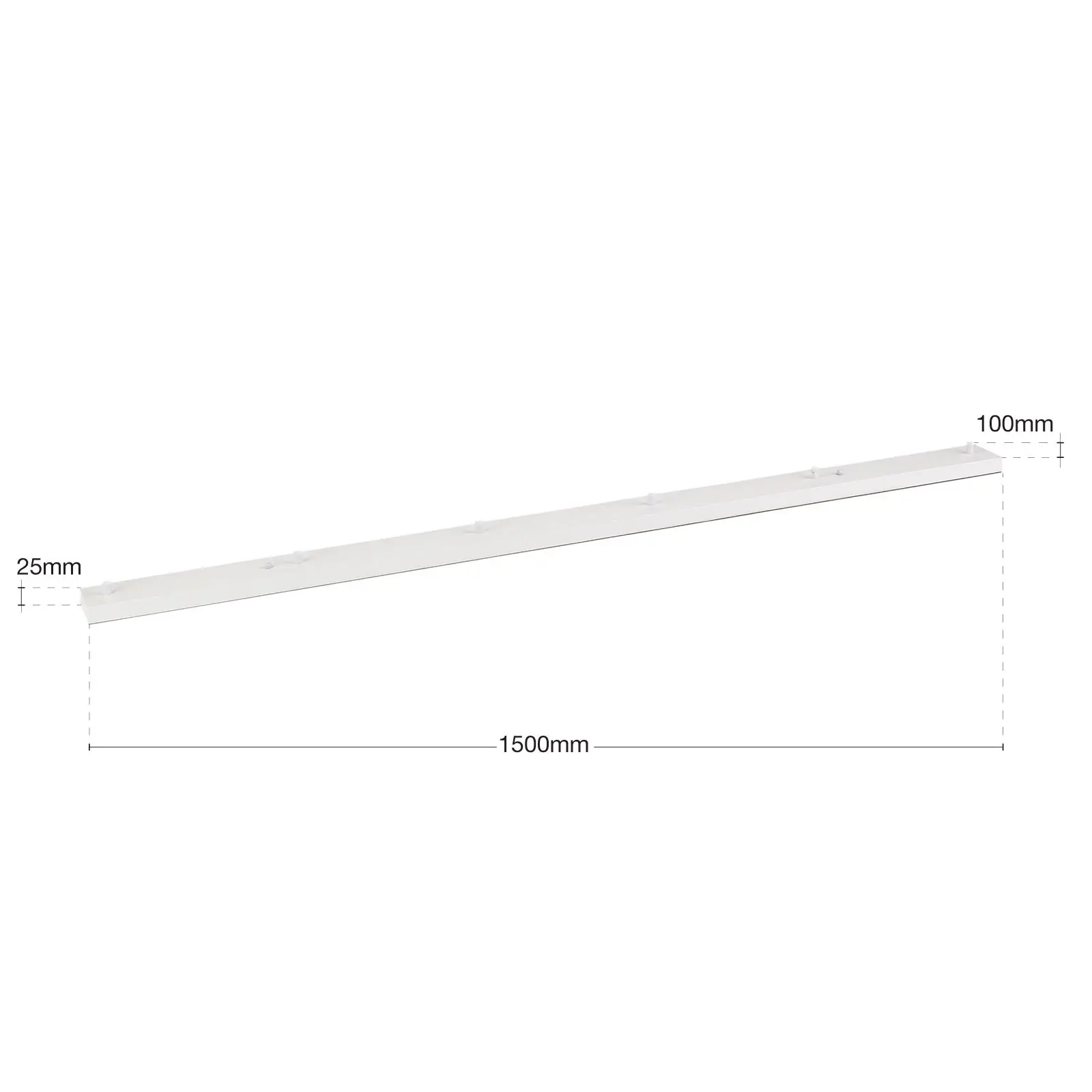 Rozeta za lampu, 1500x100 mm, 6 izlaza, bela - 4