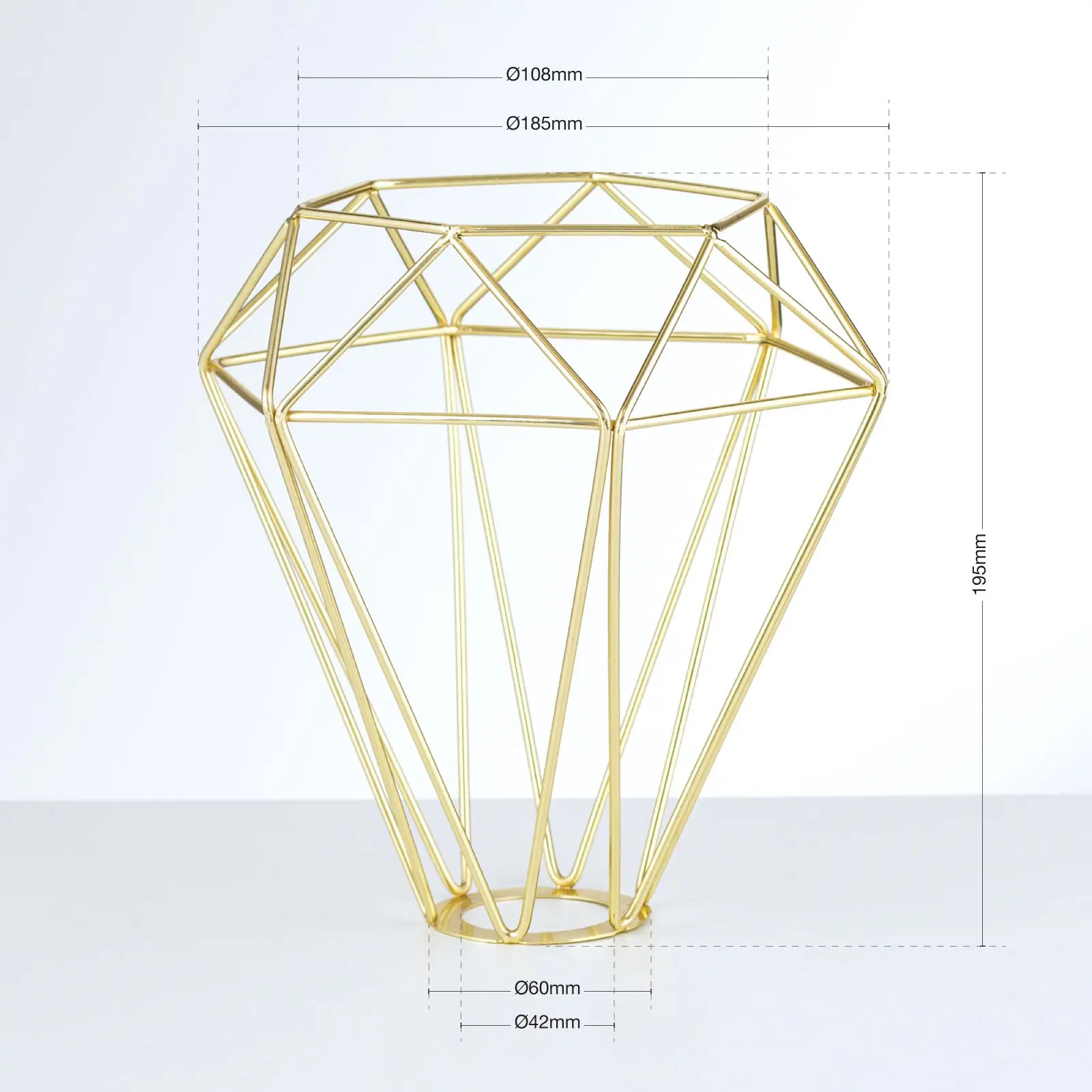 Ram abažura, Ø 185 mm, zlatni - 4