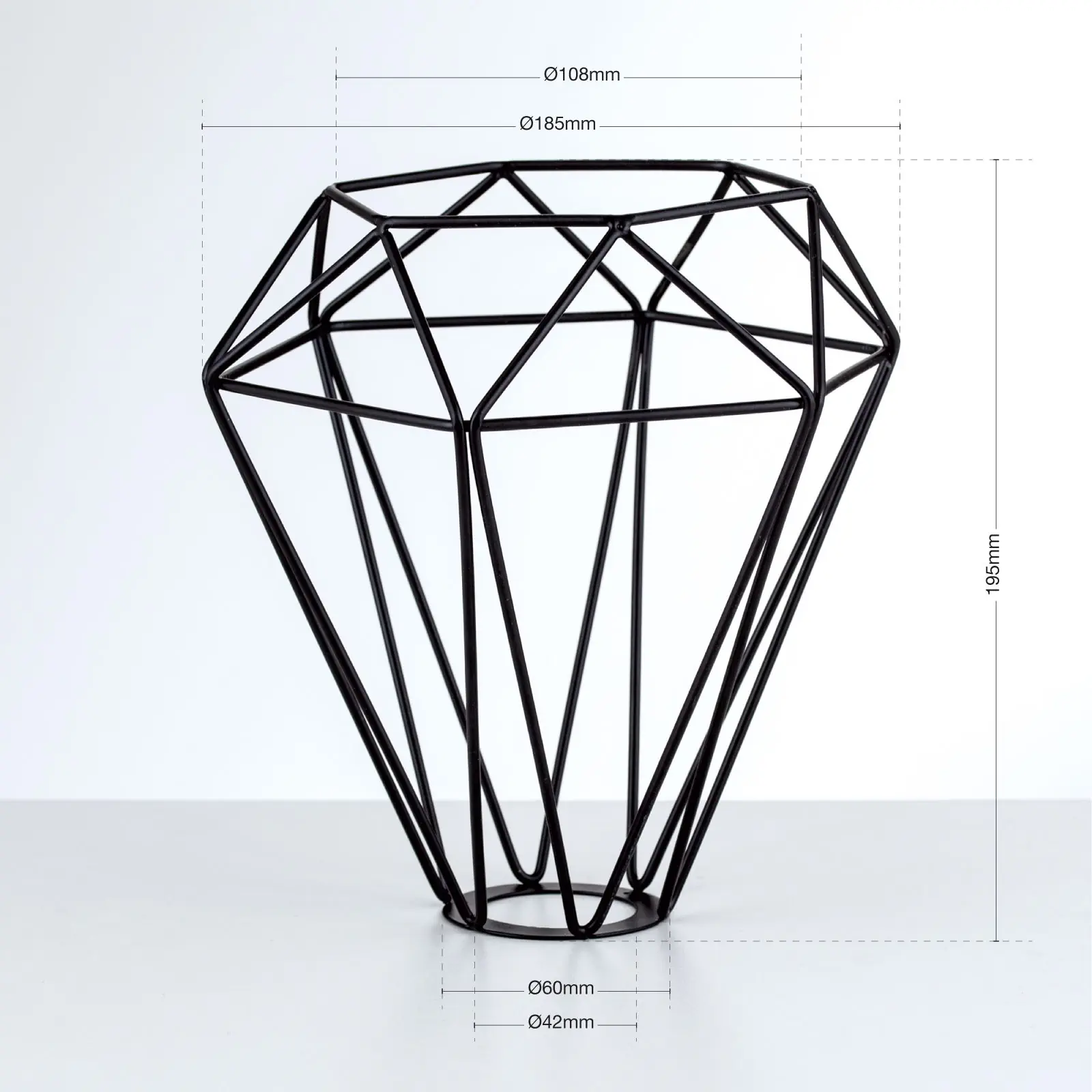 Ram abažura, Ø 185 mm, crni - 4