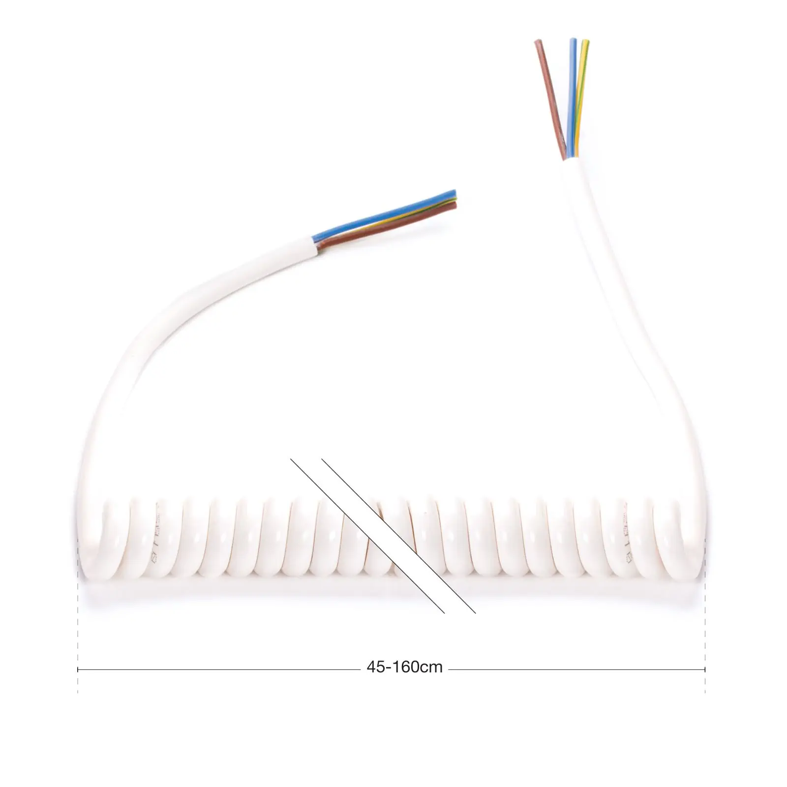 Spiralni kabl, 3x0,75mm, beli - 2