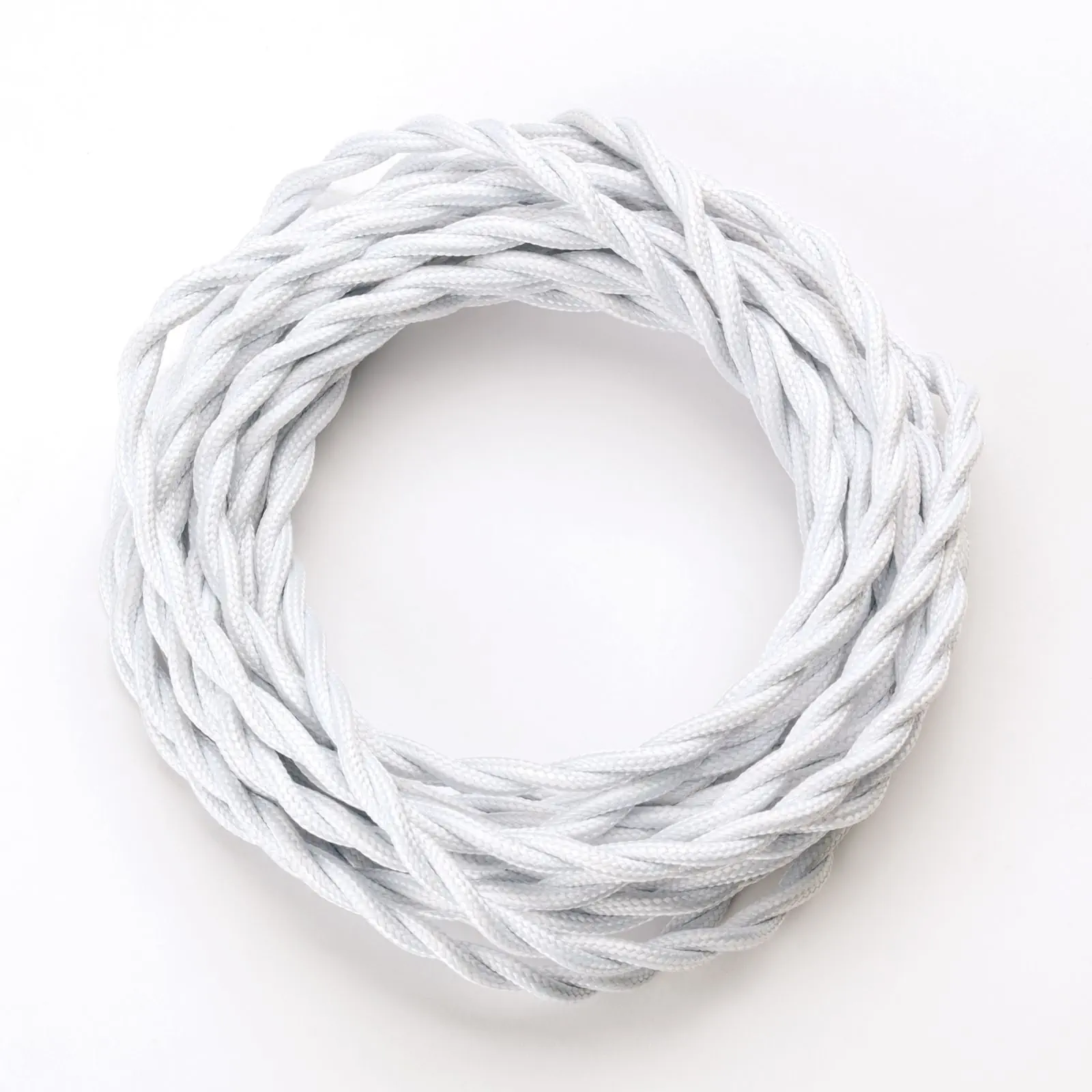 Tekstilni kabl, 2×0,75 mm², 5 m, uvijeni, beli - 4