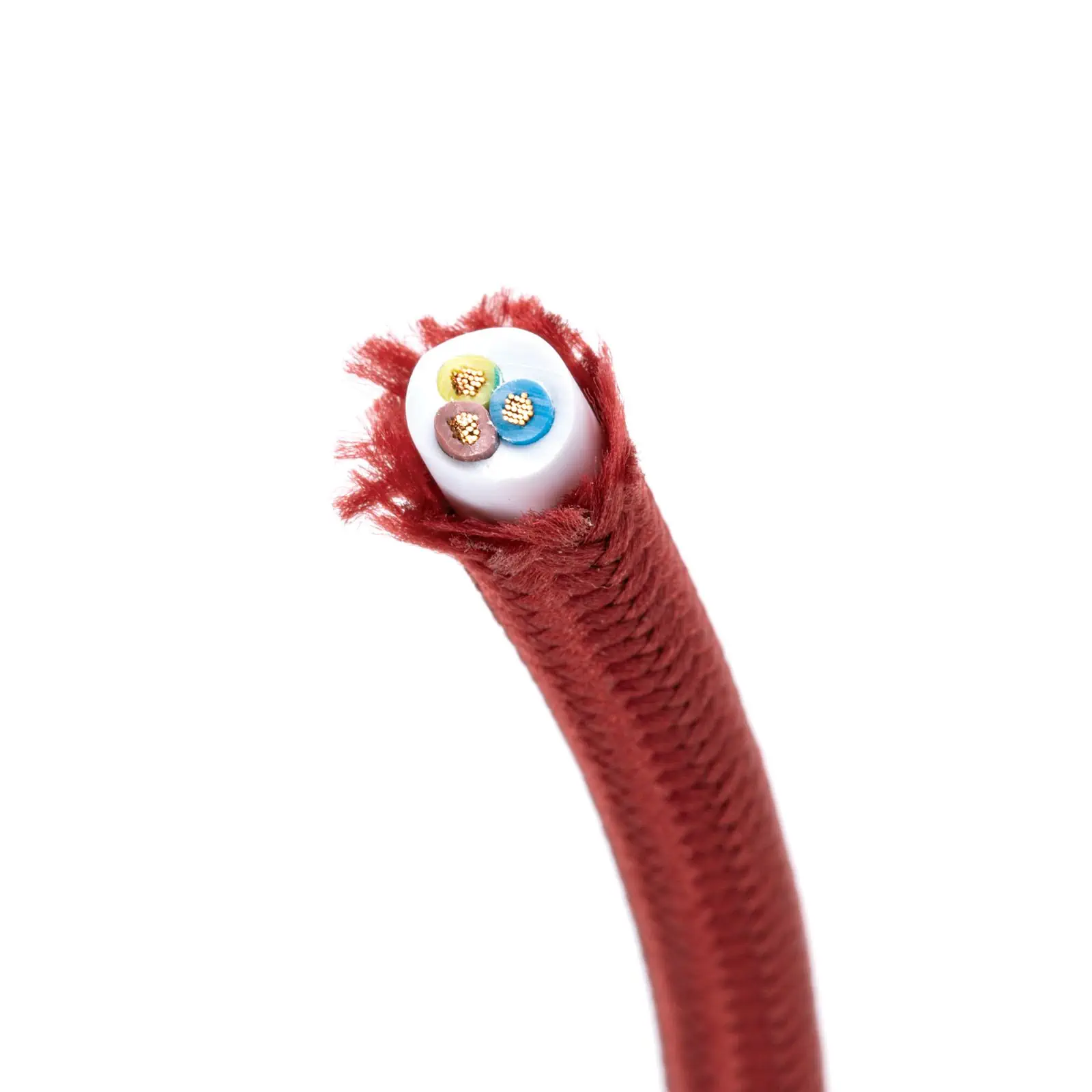 Tekstilni kabl, 3×0,75 mm², 1 m, bordo - 3