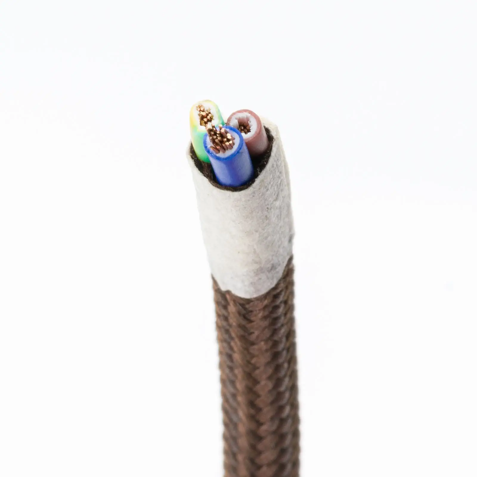 Tekstilni kabl, 3×0,75 mm², 1 m, tanak, braon - 3