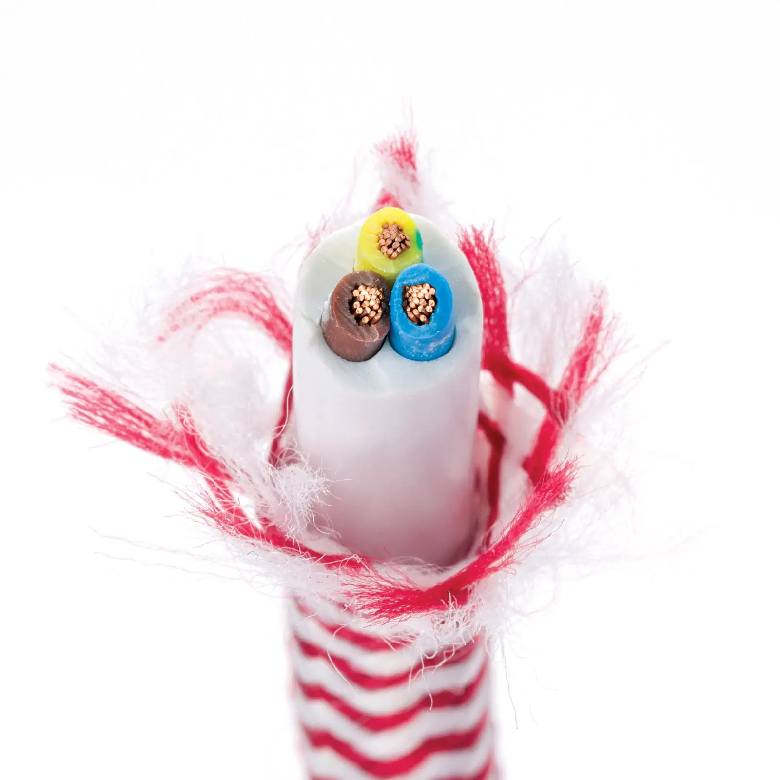 Tekstilni kabl, 3×0,75 mm², 1 m, crveno-beli - 3