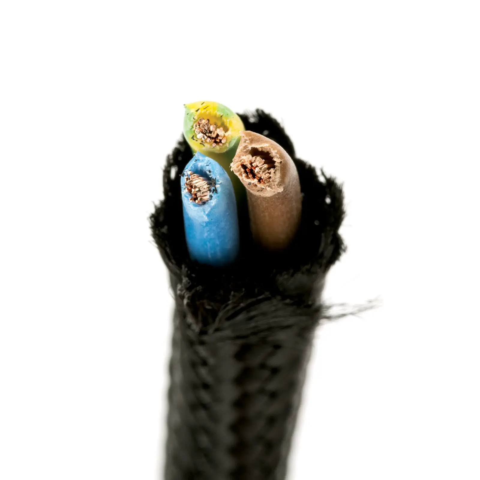 Tekstilni kabl, 3×0,75 mm², 1 m, tanak, crni - 3