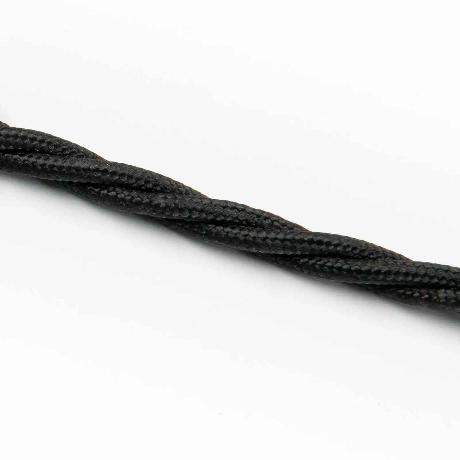 Tekstilni kabl, 3×0,75 mm², 1 m, upleten, crni - 2