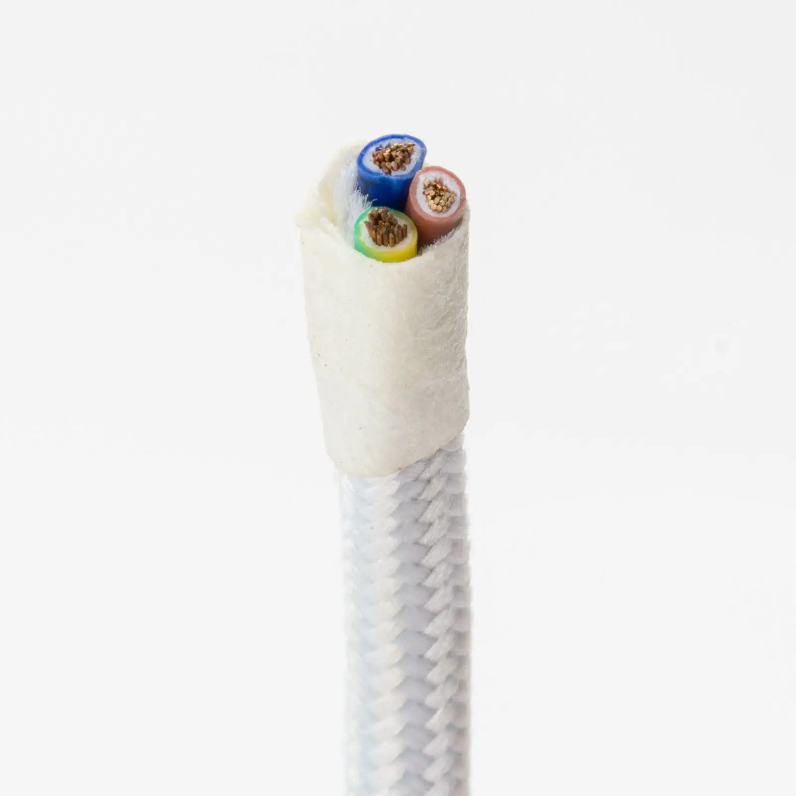 Tekstilni kabl, 3×0,75 mm², 1 m, tanak, beli - 3