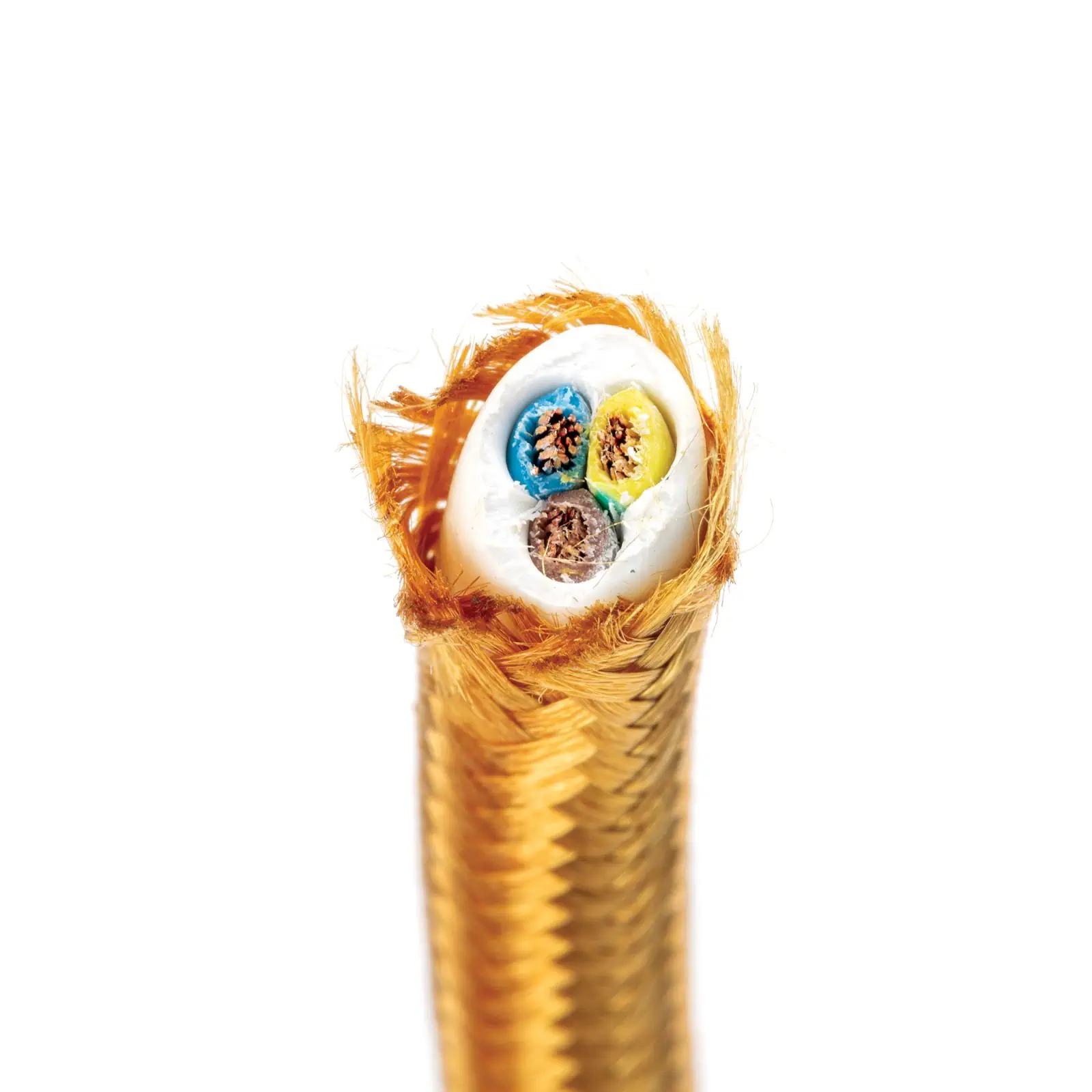 Tekstilni kabl, 3×0,75 mm², 1 m, zlatni - 3