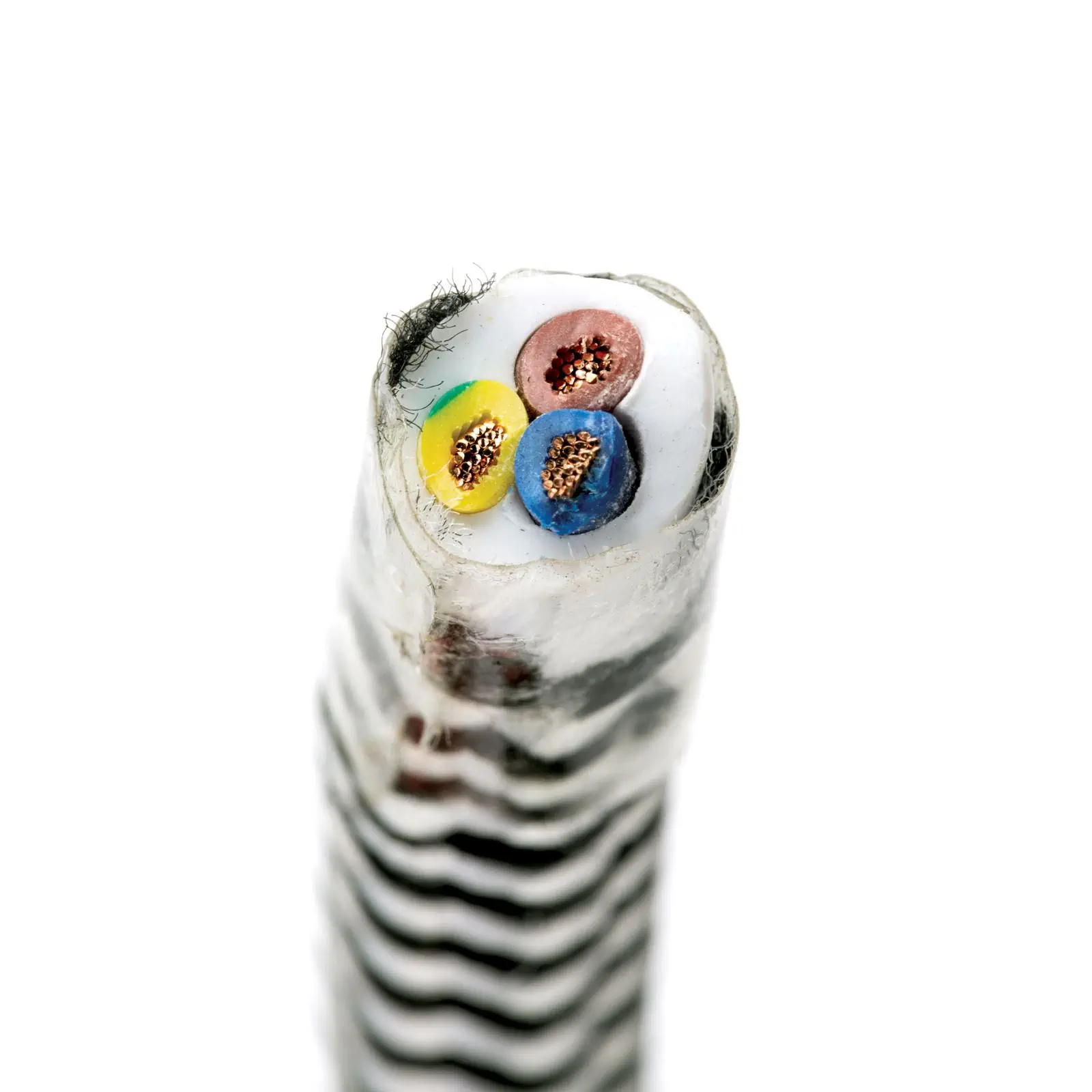 Tekstilni kabl, 3×0,75 mm², 1 m, crno-beli - 3