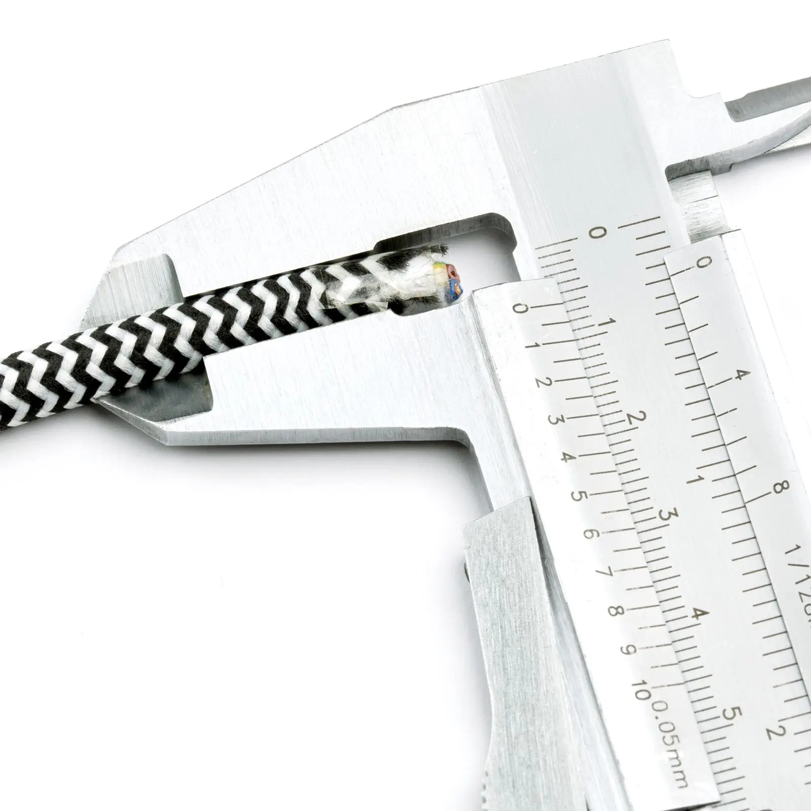 Tekstilni kabl, 3×0,75 mm², 1 m, crno-beli - 4