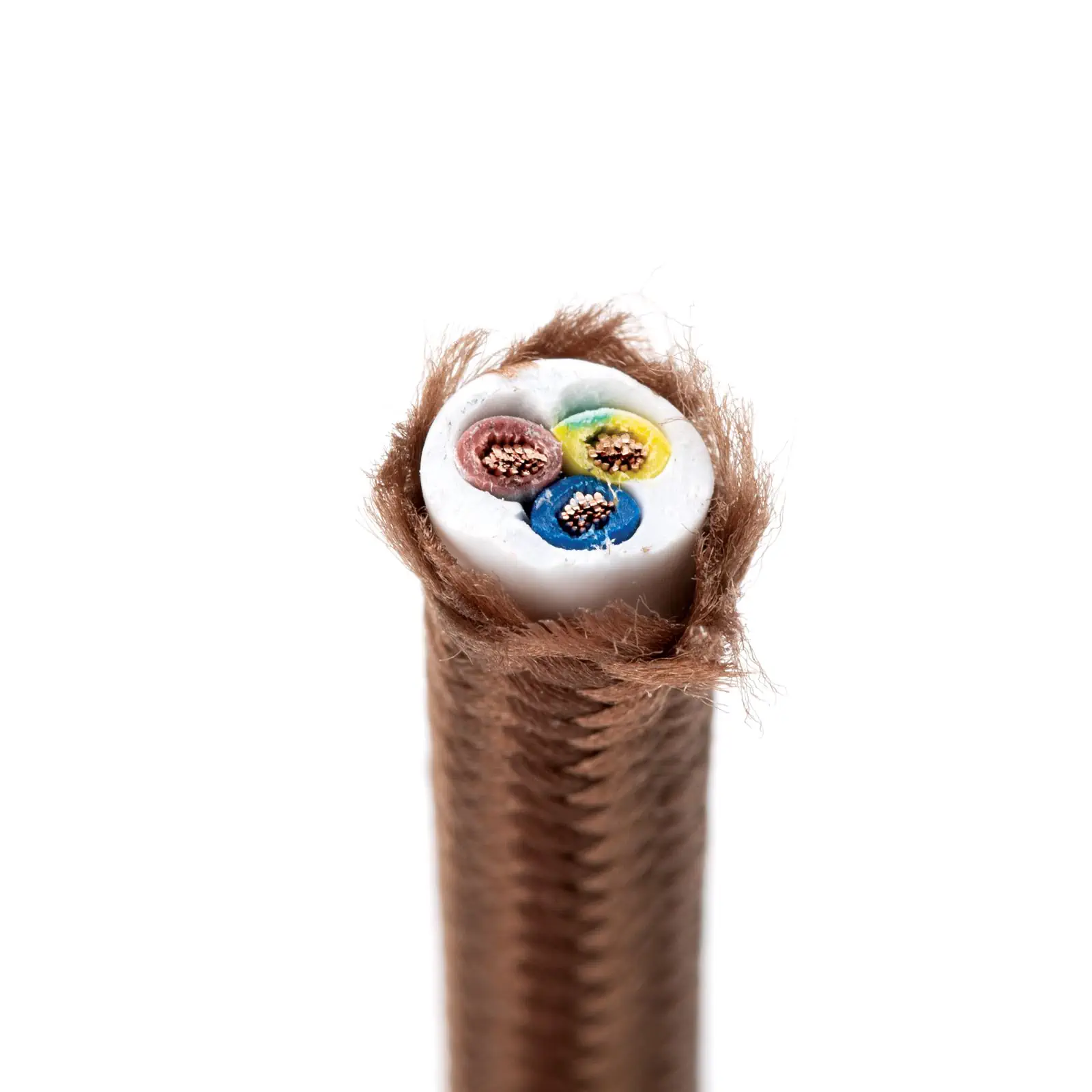 Tekstilni kabl, 3×0,75 mm², 1 m, braon - 3