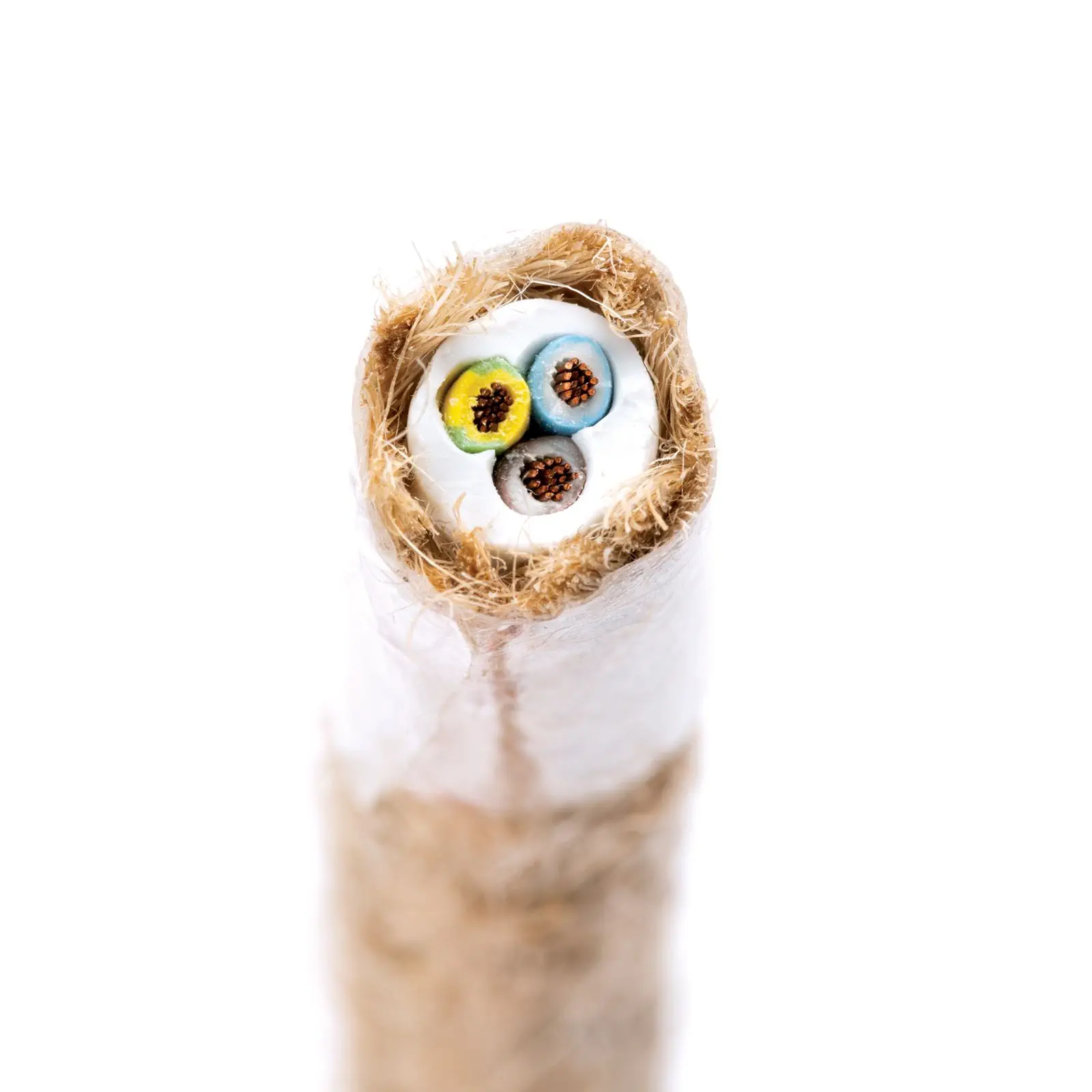 Kabl od lana i jute, 3×0,75 mm², 1 m, braon - 3